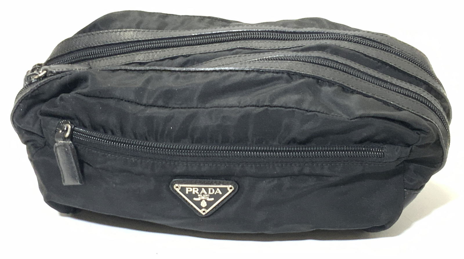 PRADA Vintage Black Nylon Travel Pouch, Italy (1 of 13)