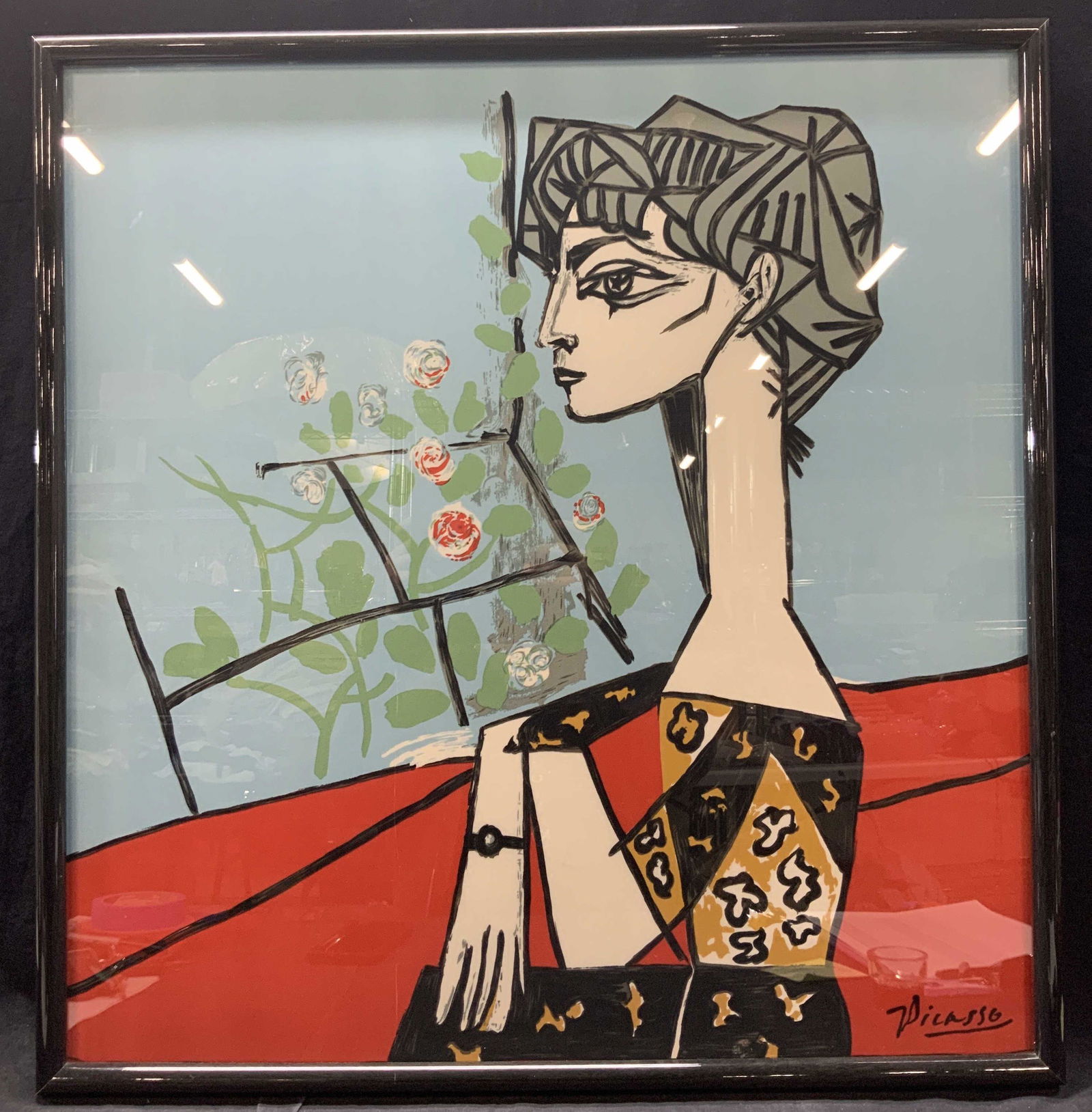 PICASSO Jacqueline With Flowers Silk Scarf (1 of 11)