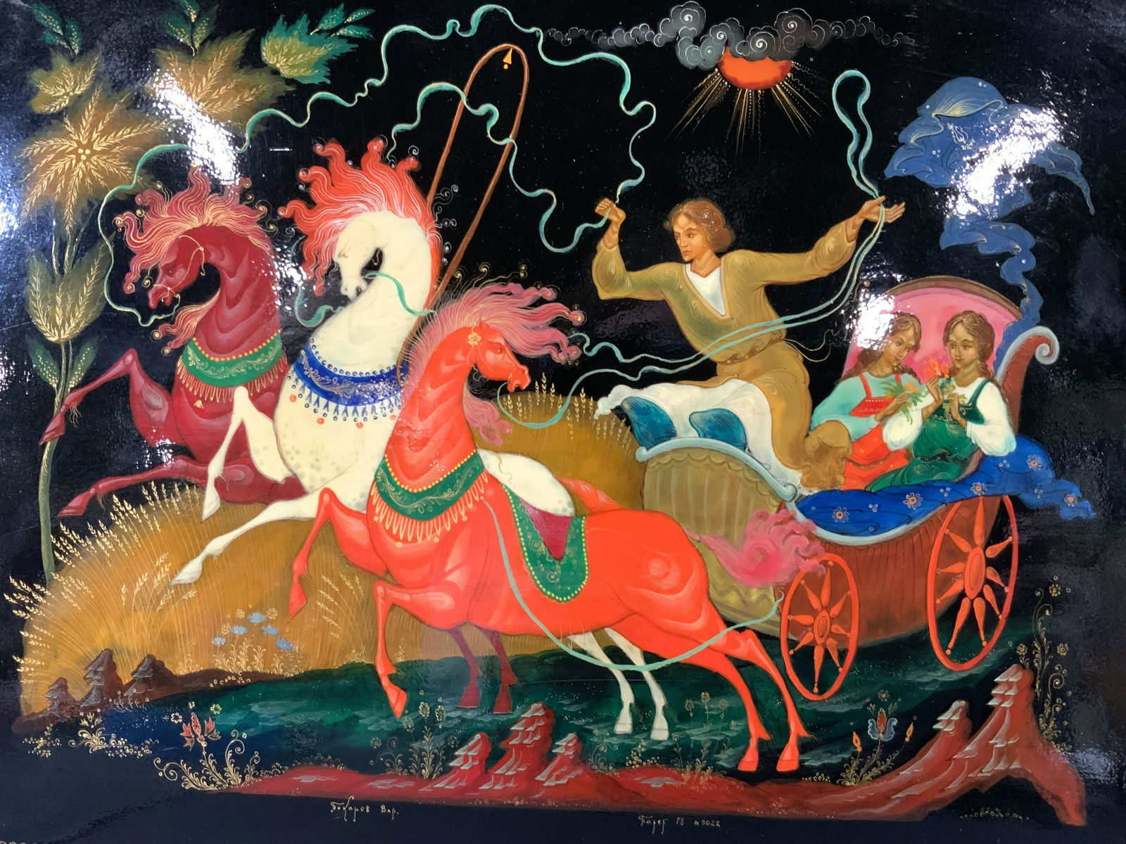 Russian Lacquer Hand Painted Wall Art (1 of 9)