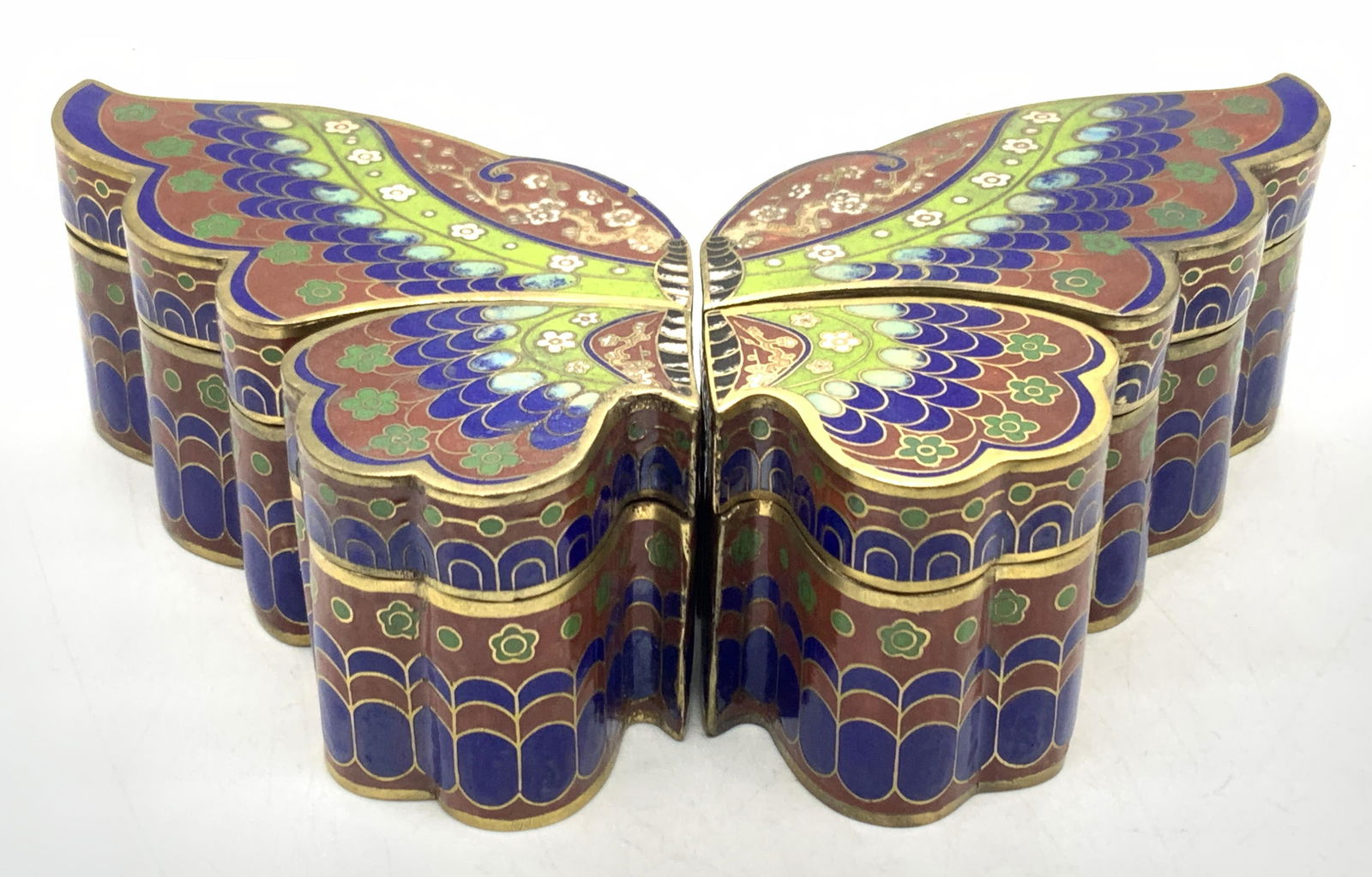 Vintage Cloisonne Butterfly Trinket Boxes (1 of 10)
