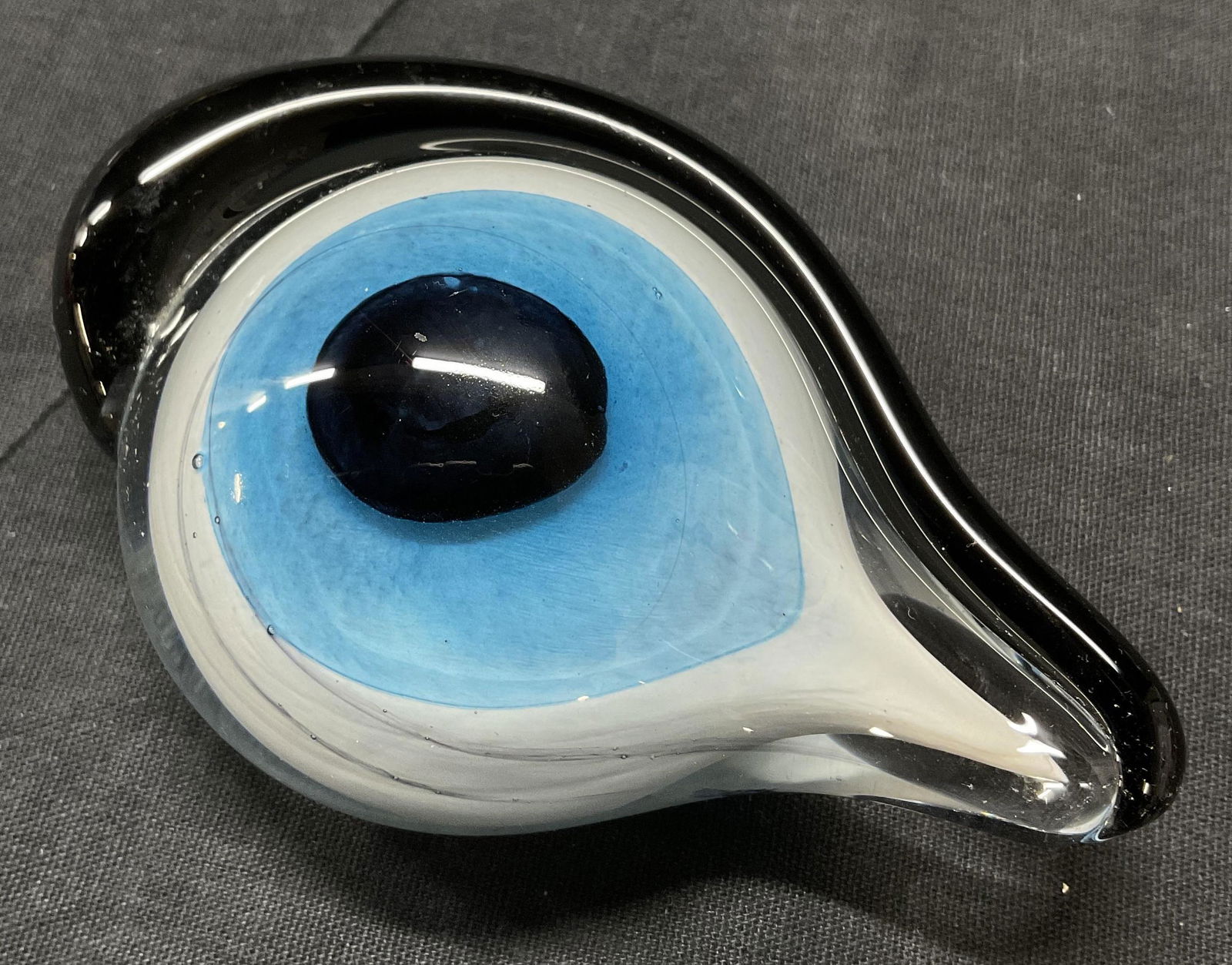 Glass Blue Eye Table Top Paperweight (1 of 5)