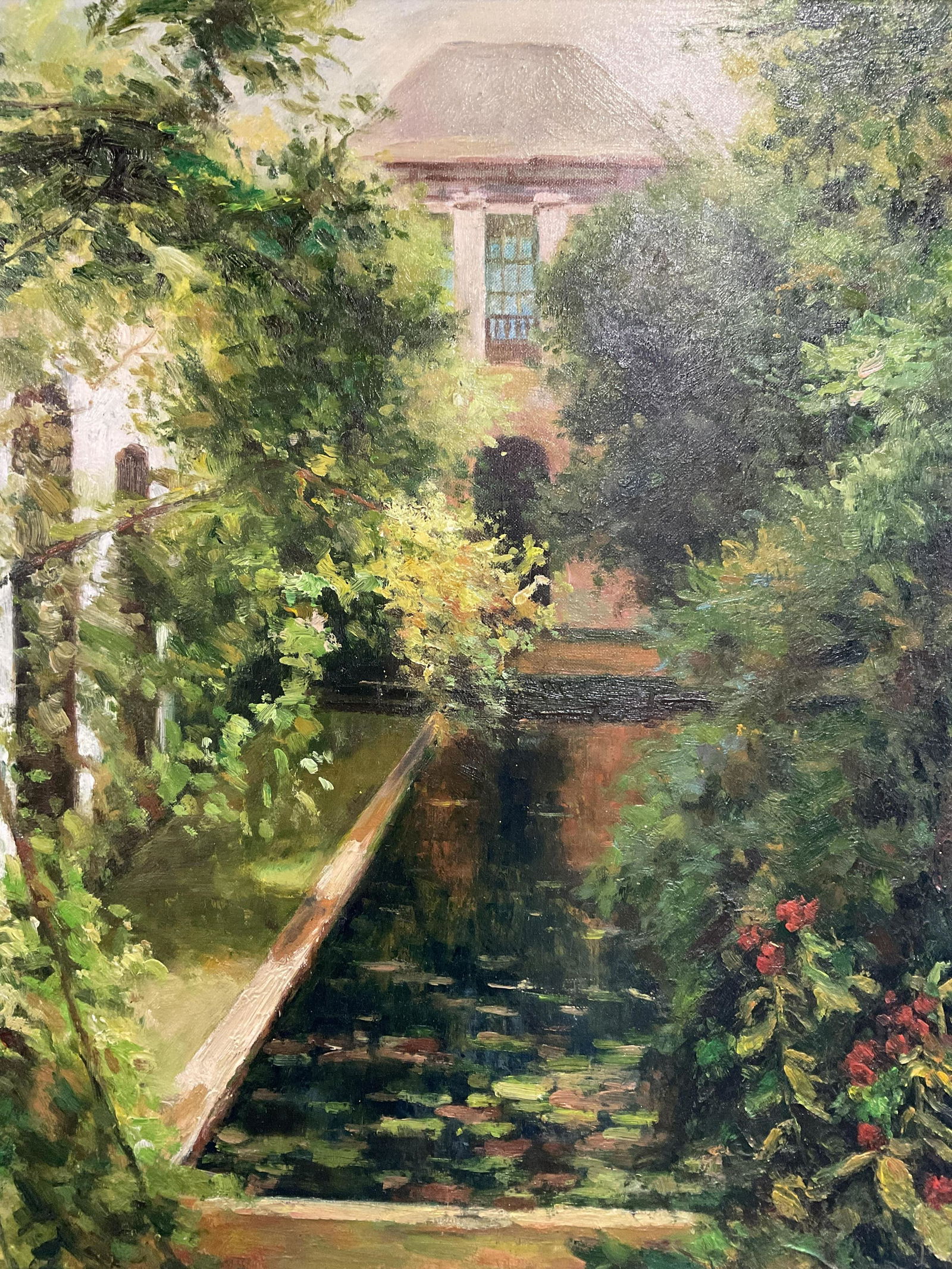 Framed Oil Landscape & Architectural Painting (1 of 8)