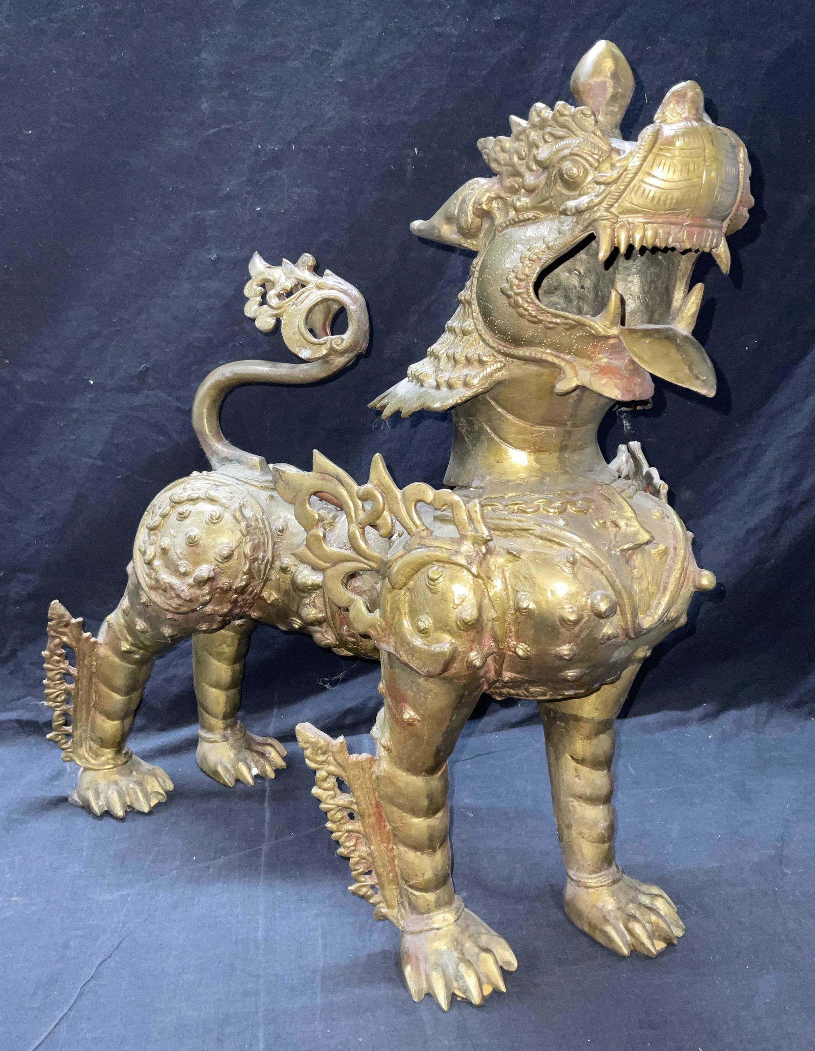 Casted Brass Standing Foo Dog Statue (0152) on Jan 18, 2023 The