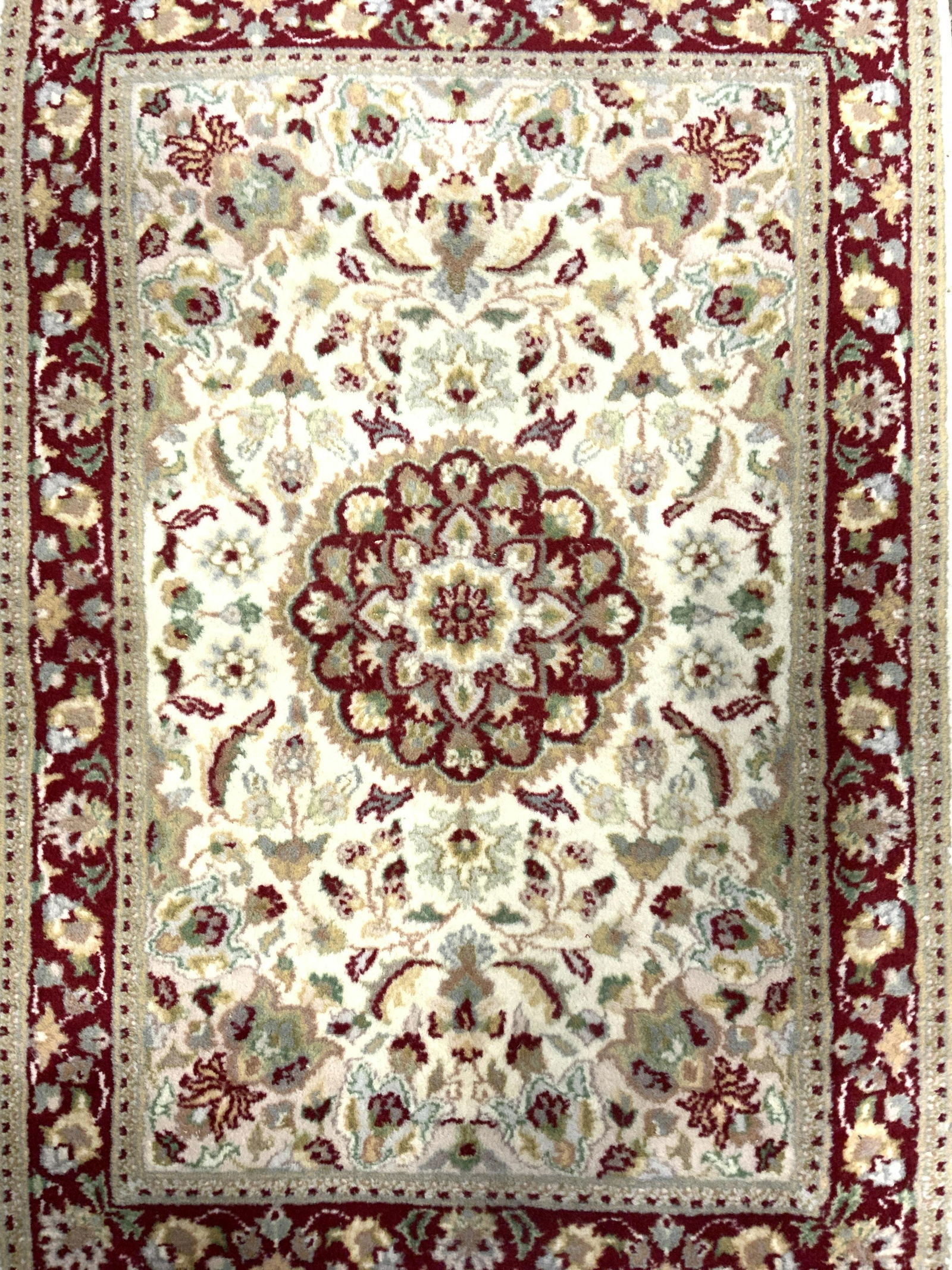 Vintage Handmade Fringed Oriental Wool Rug (1 of 10)