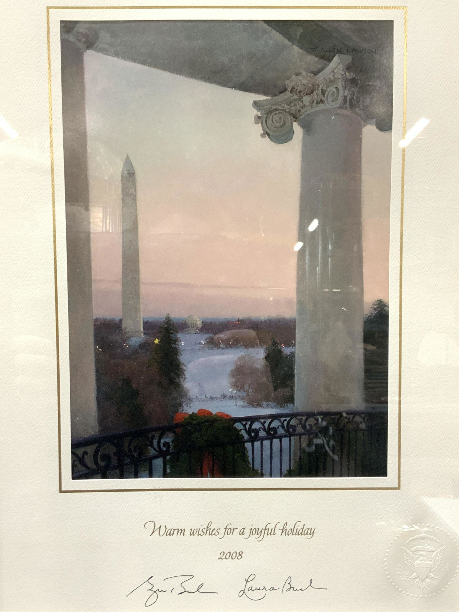 T.Allen Lawson 2008 Presidential Holiday Serigraph (1 of 12)