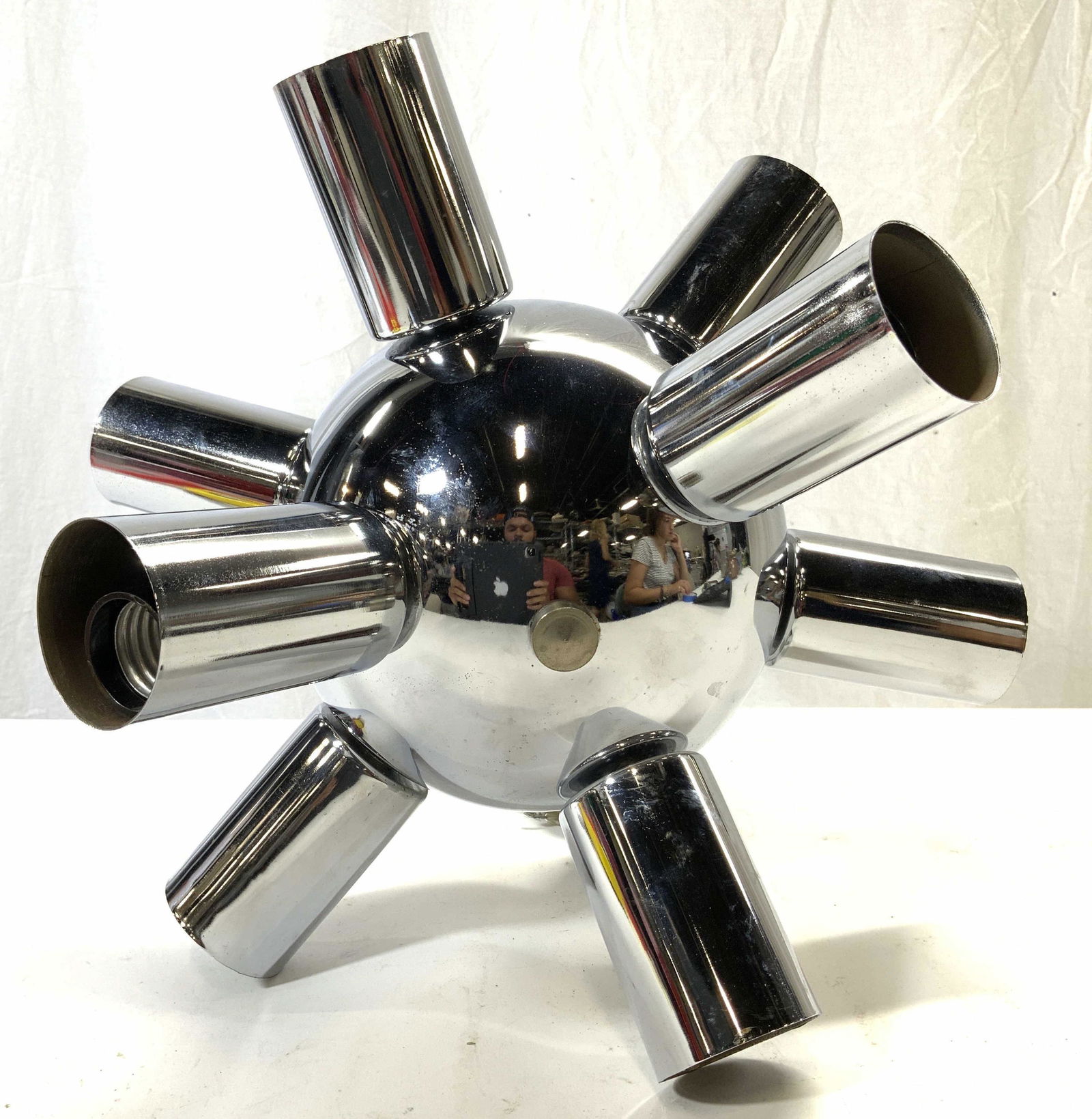 SPUTNIK Chrome Mid Century Modern Chandelier (1 of 9)