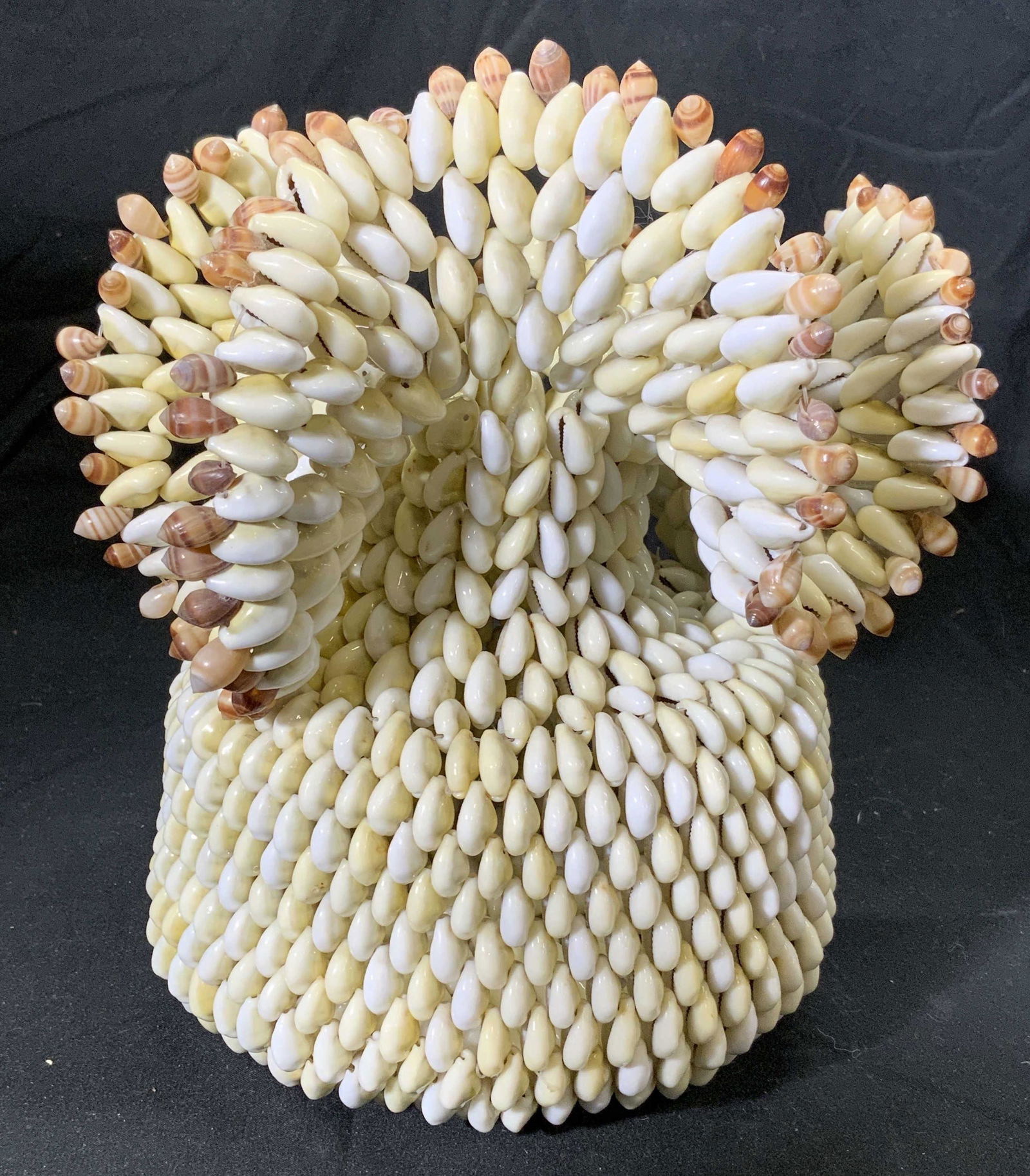 Vintage Handmade Folk Art PUKA Shell Vessel (1 of 6)