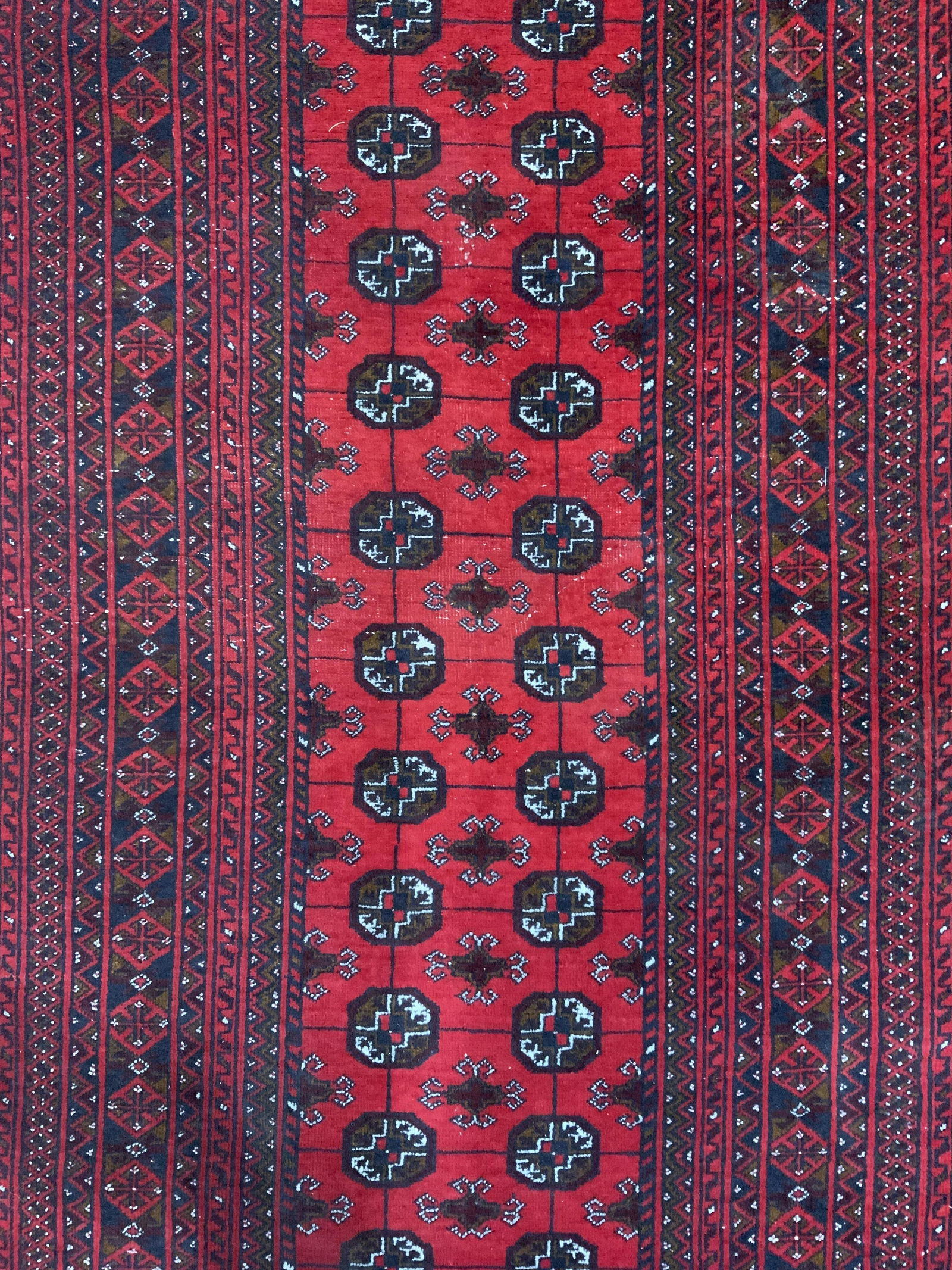 Vintage Handmade Wool BOKHARA Rug (1 of 8)