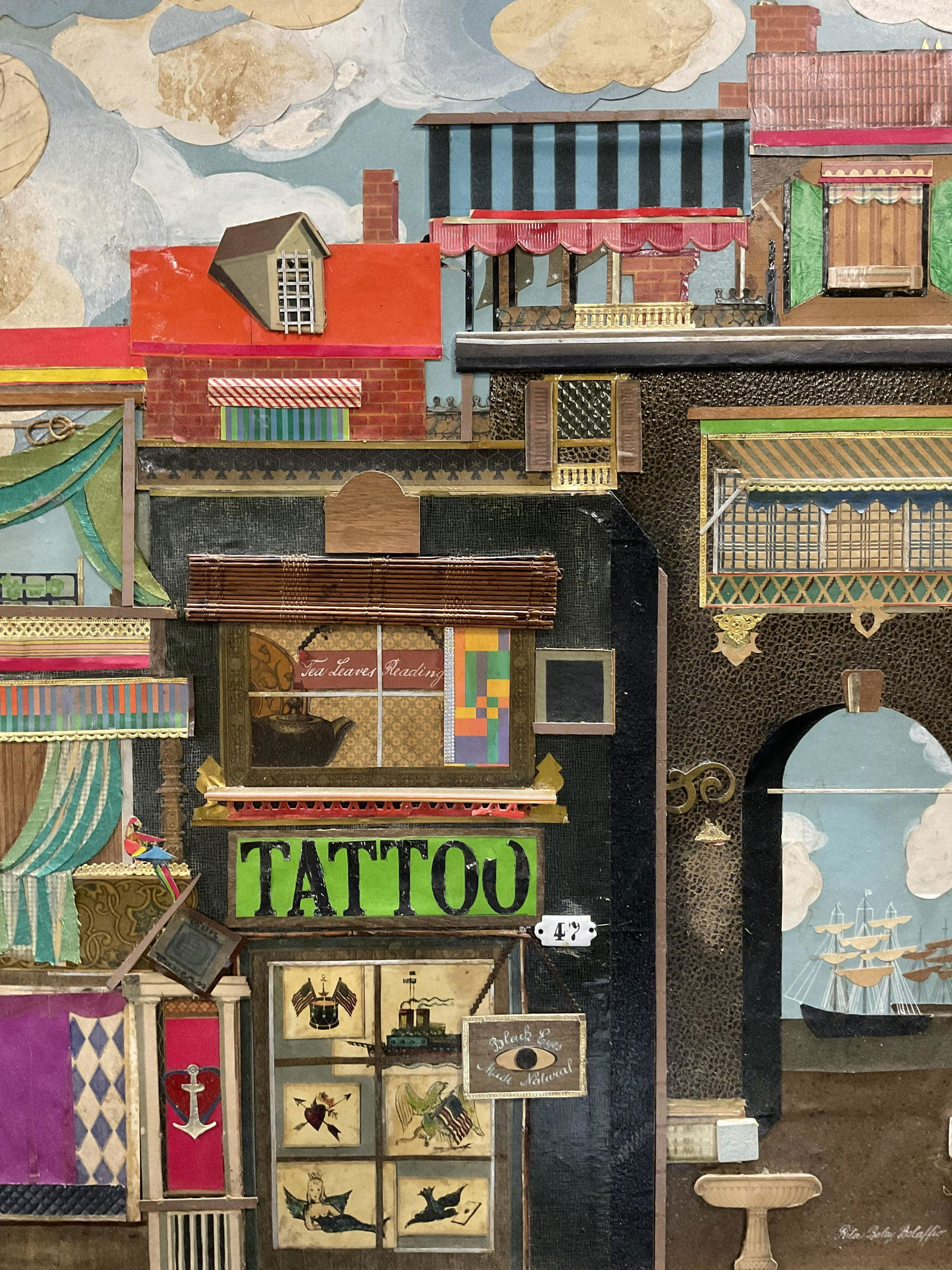 RITA BOLEY BOLAFFIO Cityscape Collage Artwork (1 of 9)