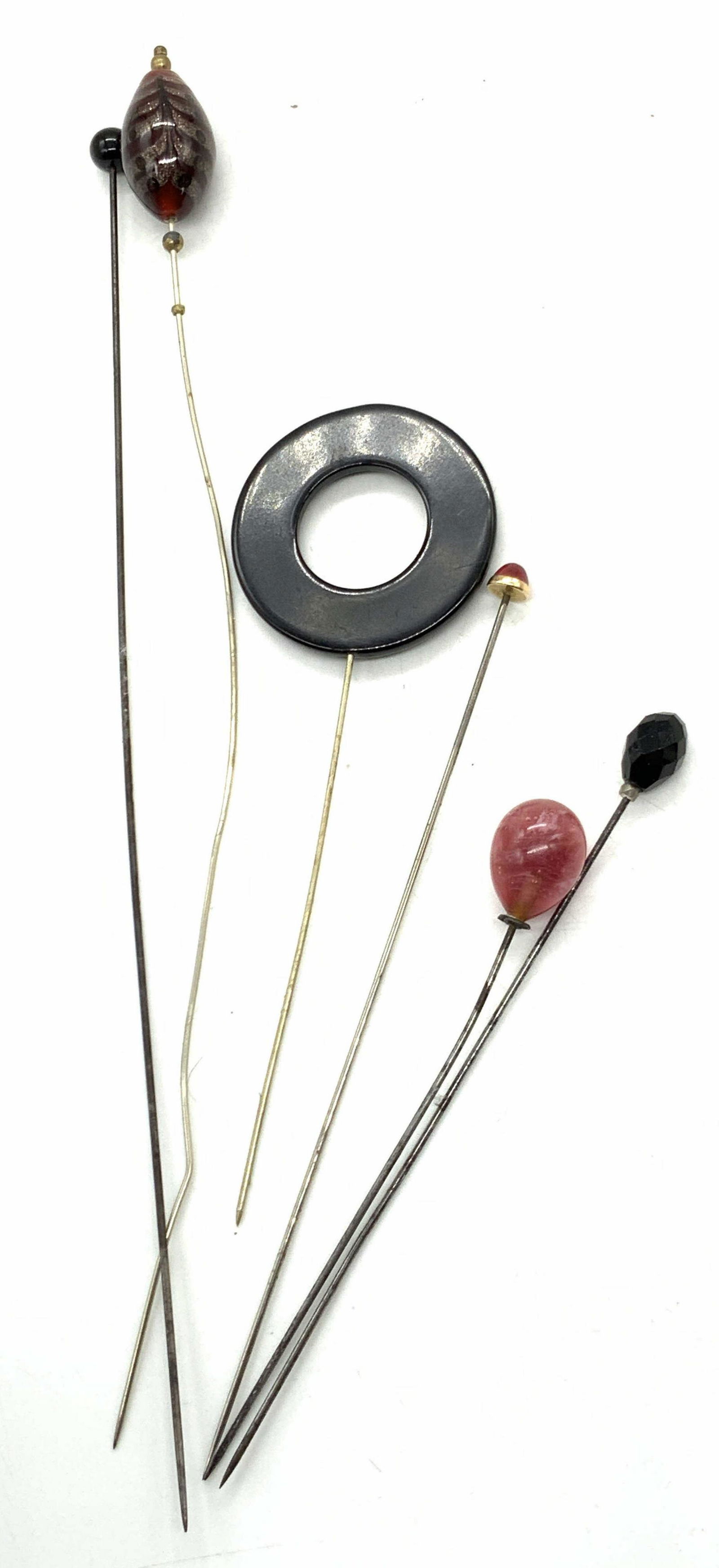 6 Vintage Beaded Hat Pins, 10K & More (1 of 5)