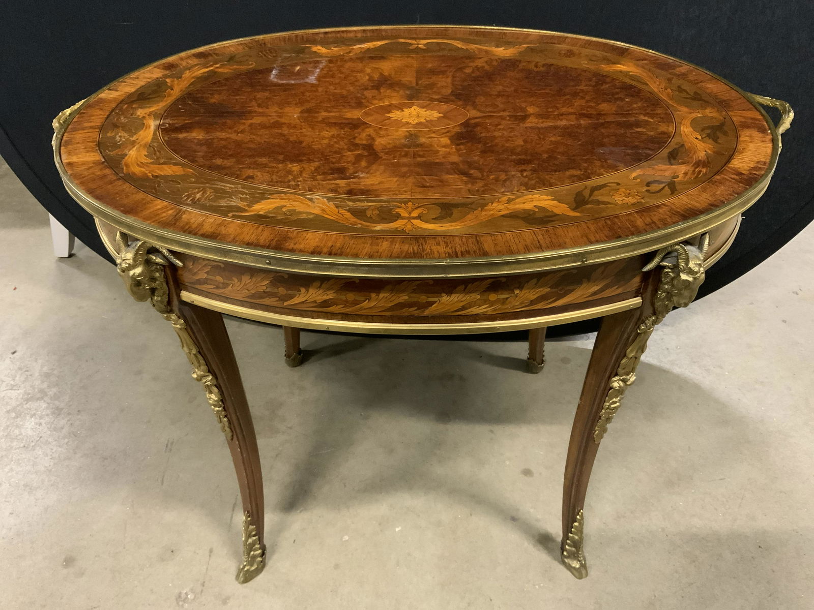 Vintage French Marquetry Side Table (1 of 10)