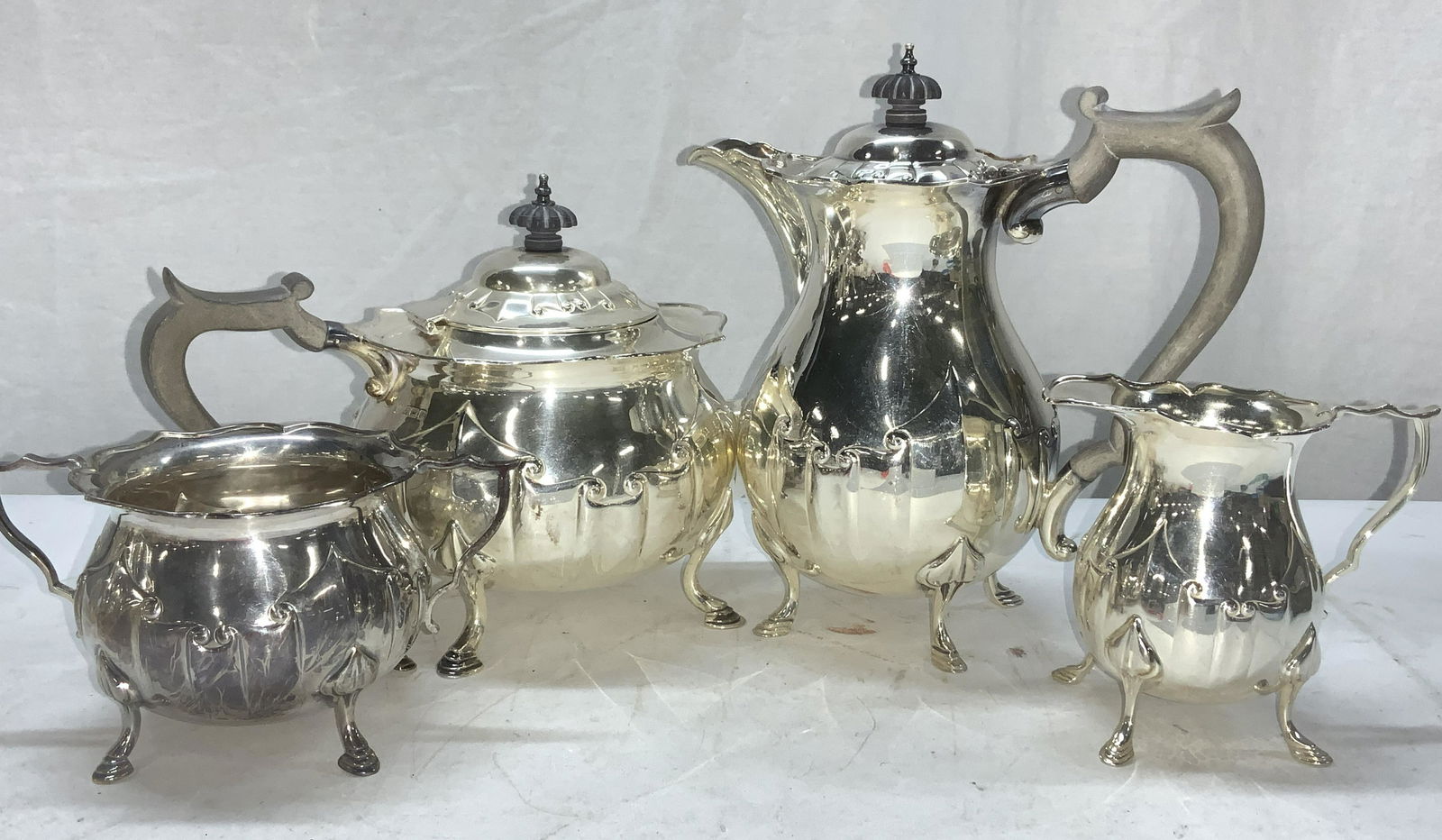 JD WD Sterling Silver Tea Service Set 4, England (1 of 9)