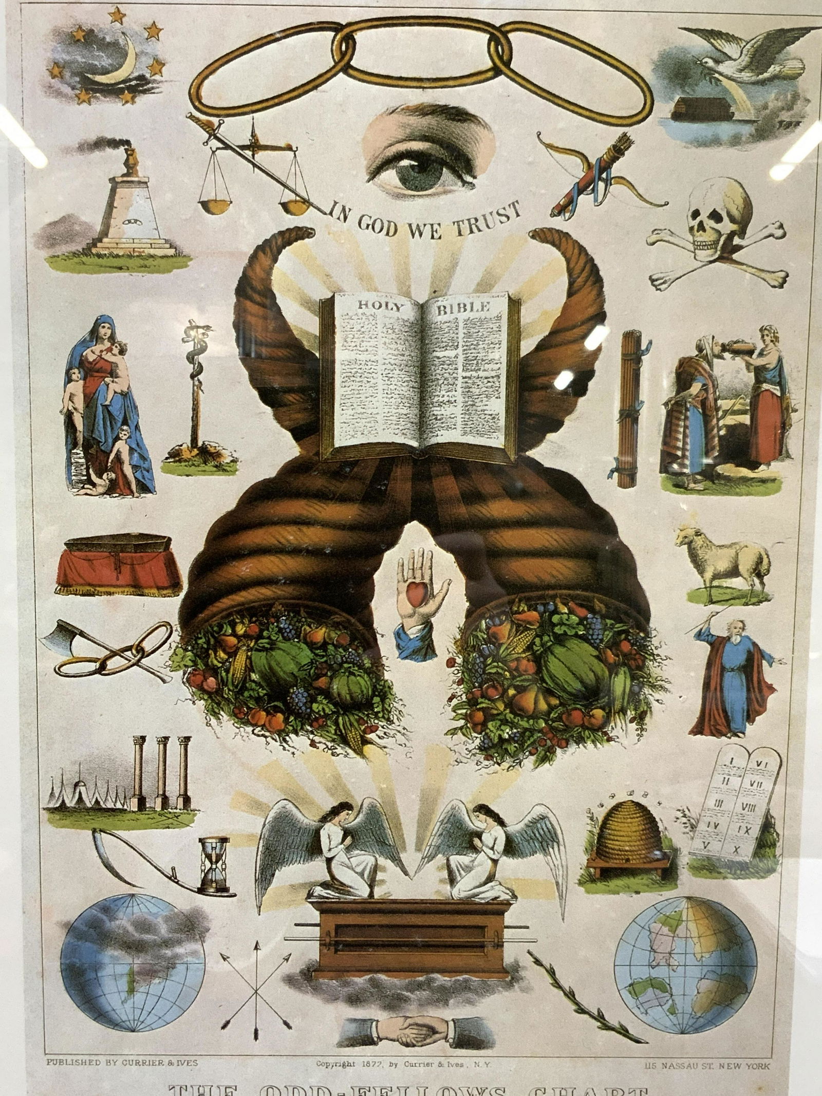 THE ODD FELLOWS CHART Lithograph In Acrylic (1 of 10)