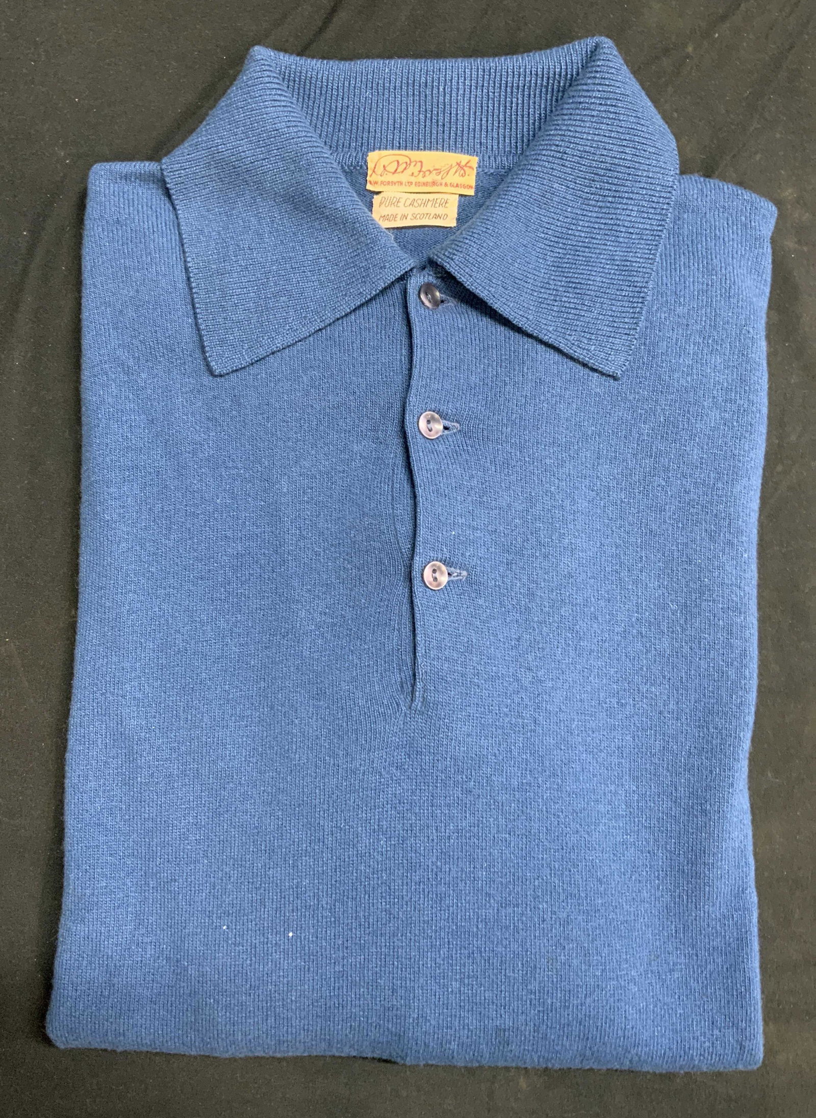 BW FORSYTH Blue Cashmere Sweater, Scotland (1 of 6)
