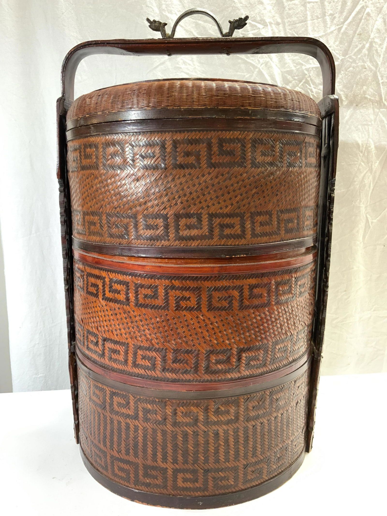 Antique Woven Chinese Wedding Basket (1 of 9)