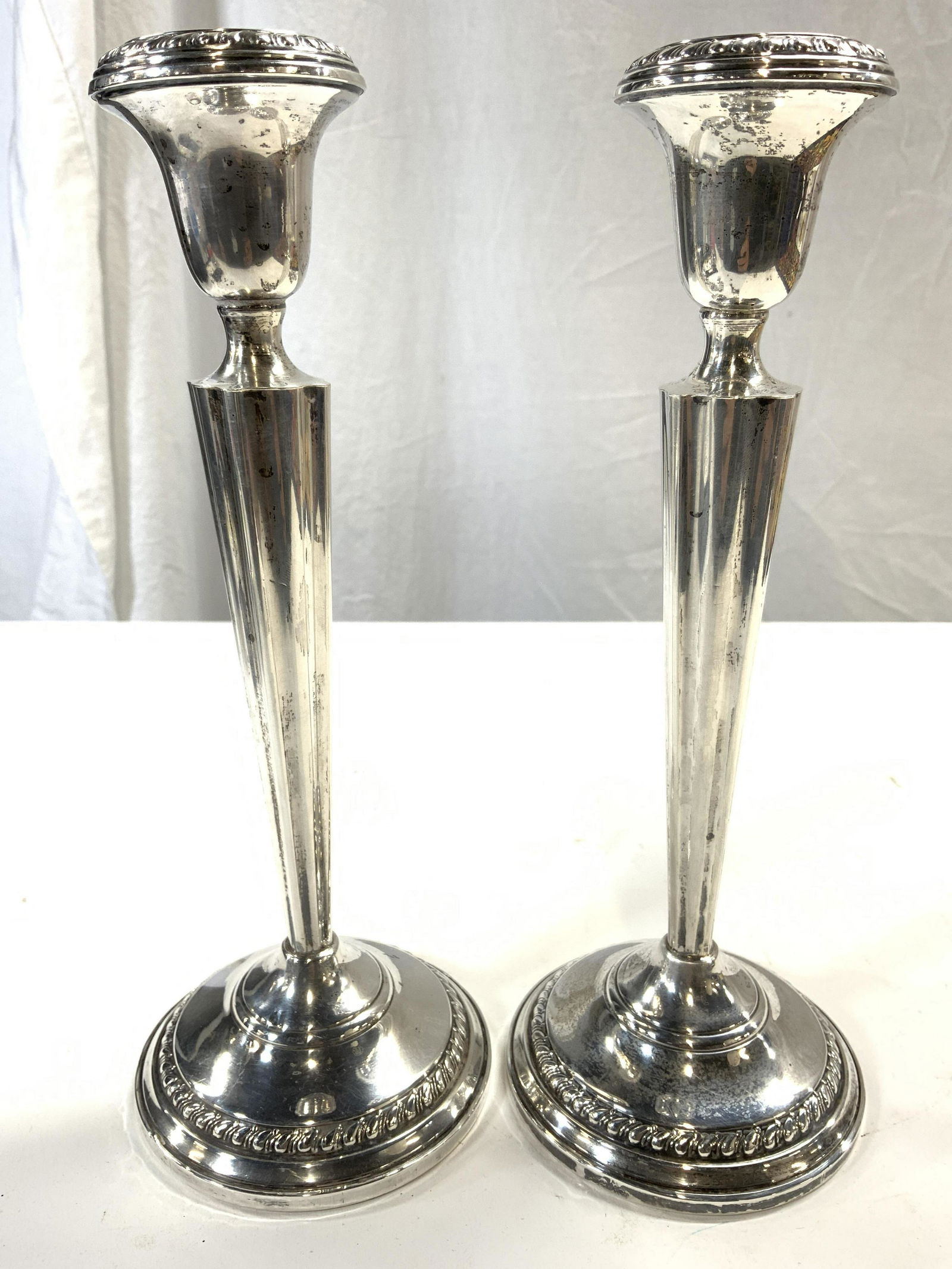 Pair STERLING Candlesticks (1 of 10)