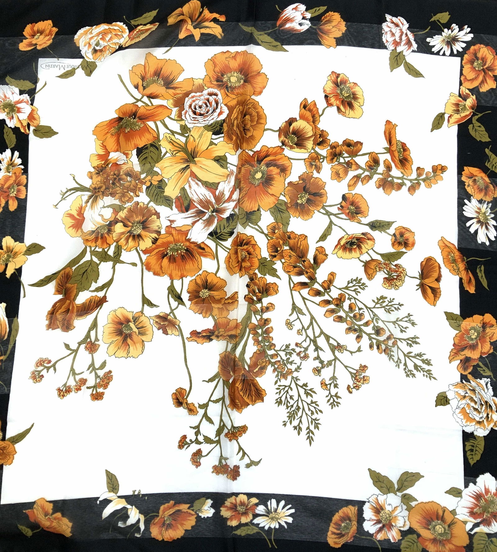 Monique Martin Orange Flowers Scarf, Italy (1 of 7)