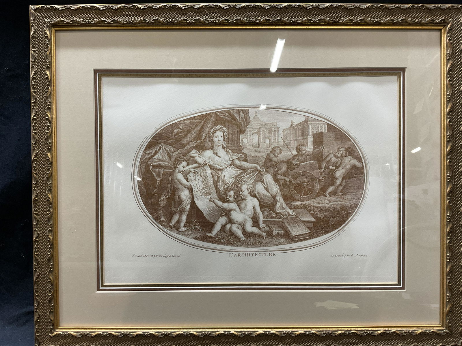 FRMD Intaglio Etching, The Architecture, B. Audran (1 of 7)