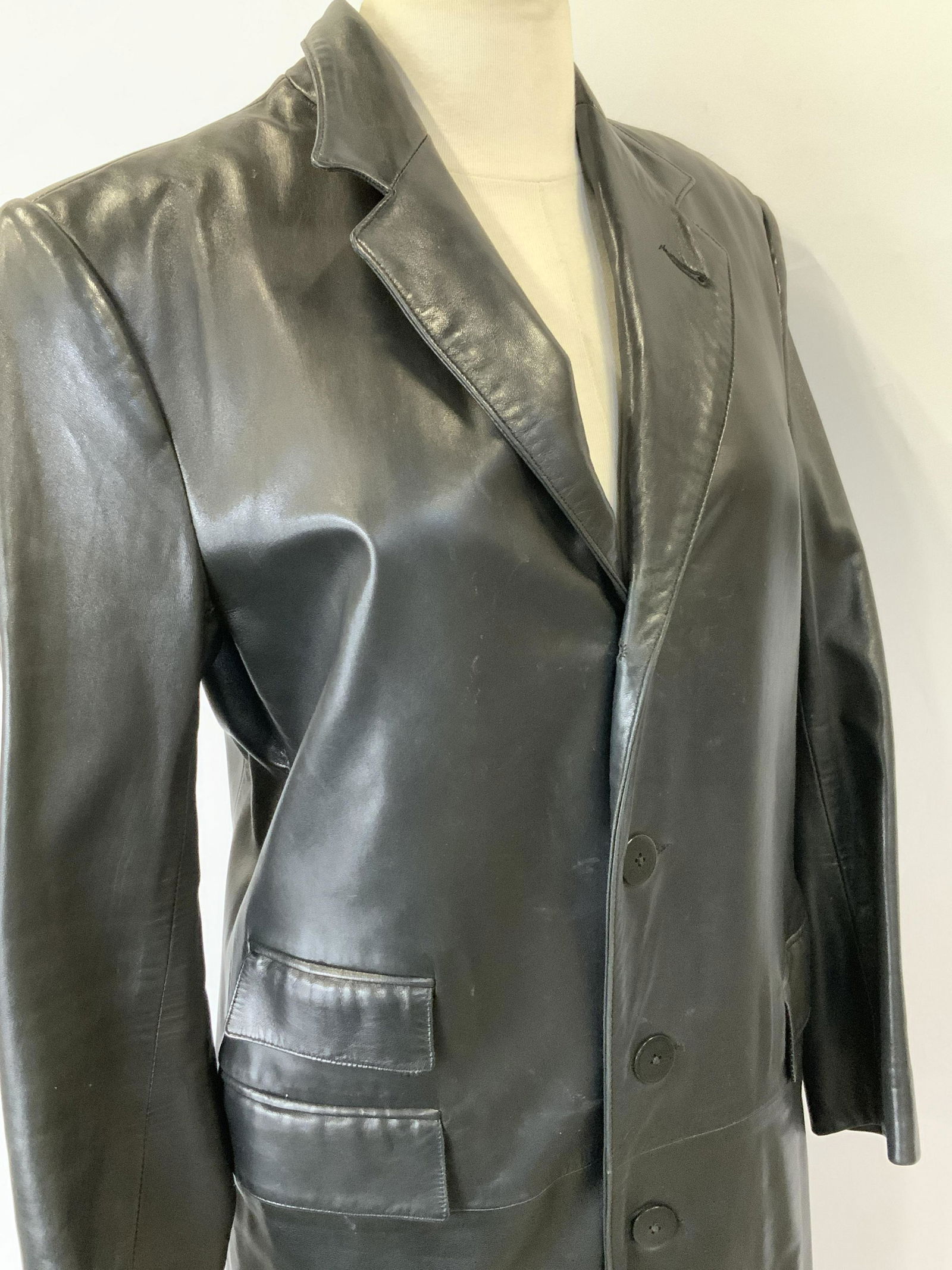 Ralph Lauren Purple Label Leather Coat (1 of 14)