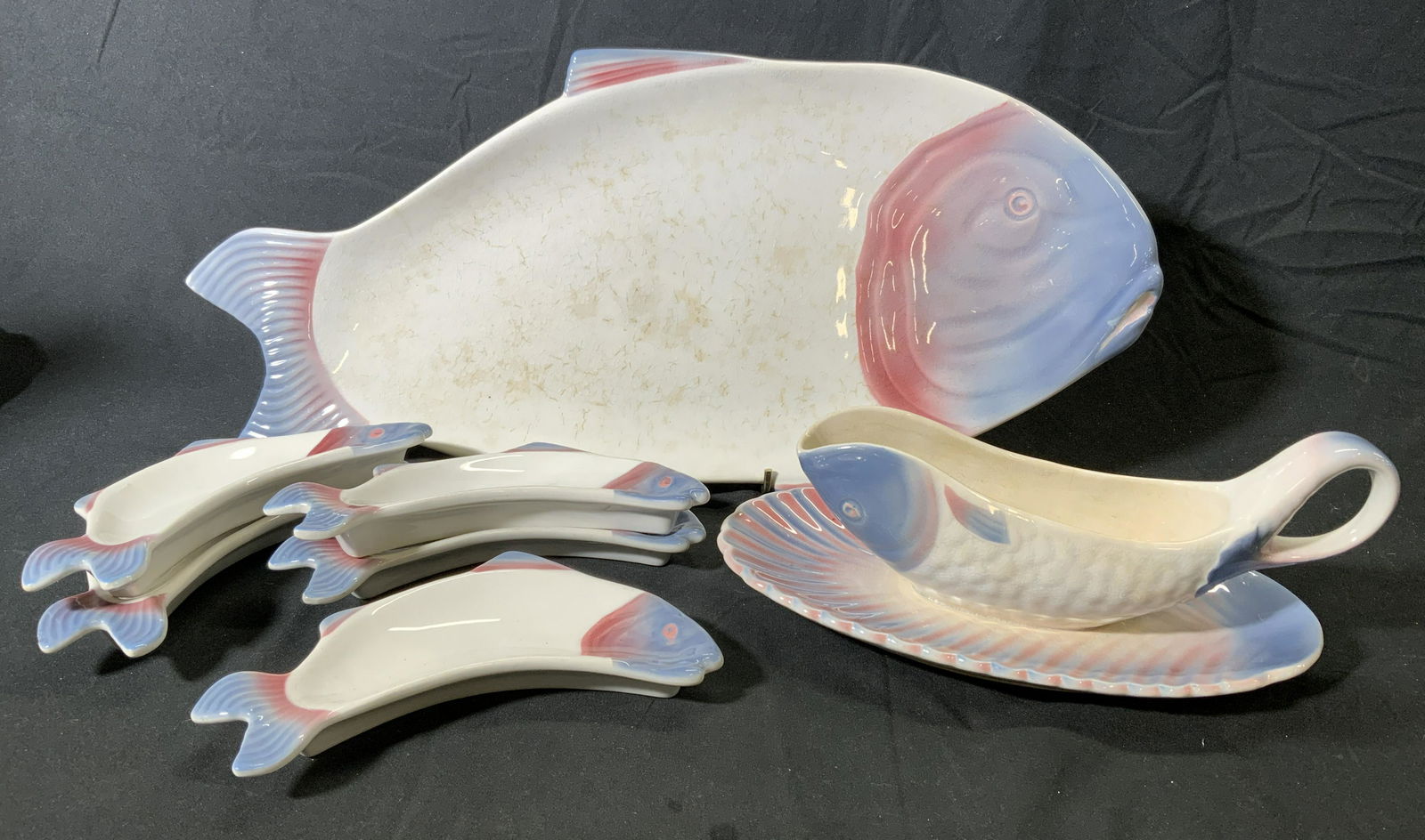 MOULIN DES LOUPS & HAMAGE Fish Tableware Set 7 (1 of 9)