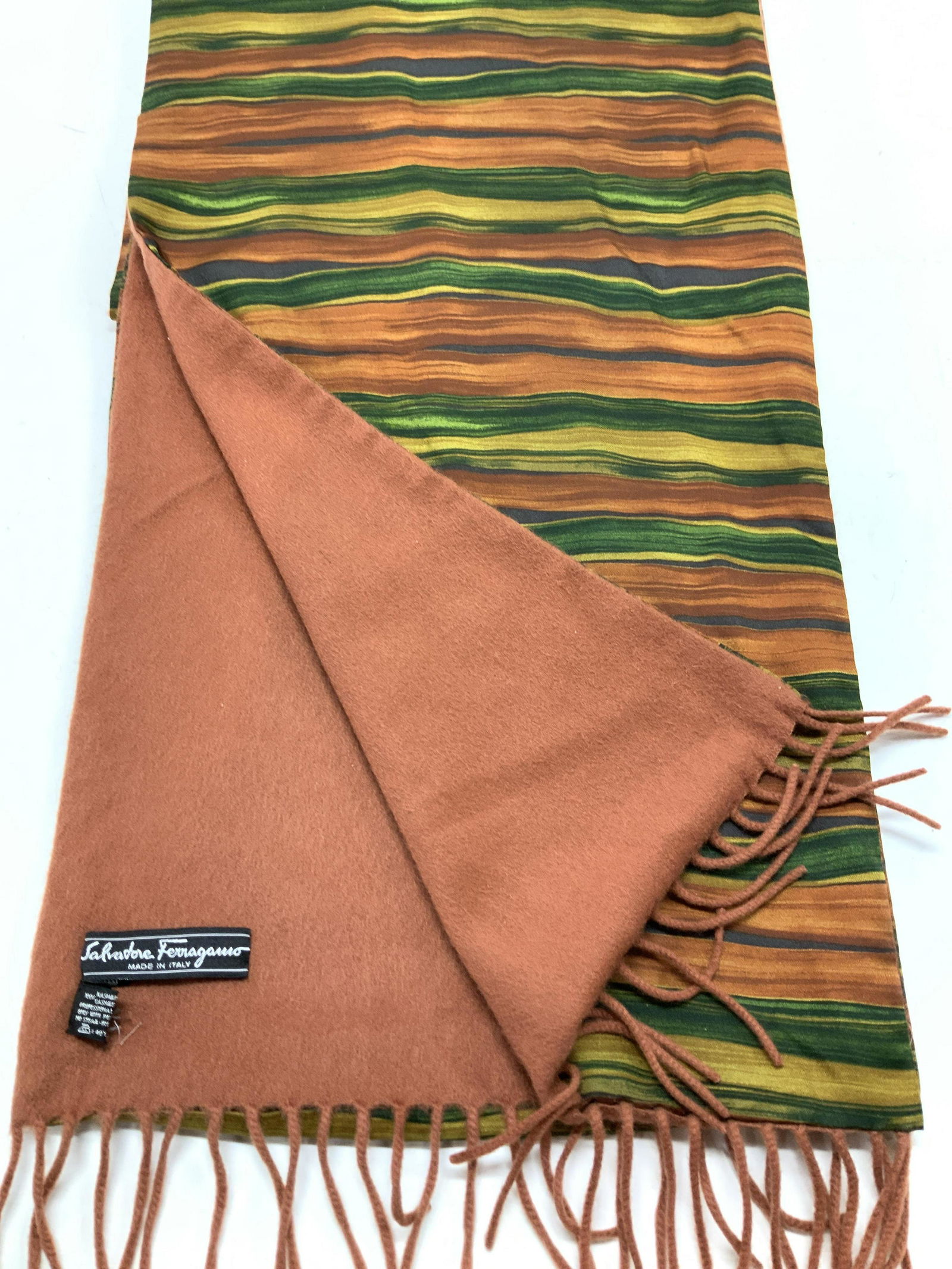 Salvatore Ferragamo Cashmere & Silk Wrap Italy (1 of 5)