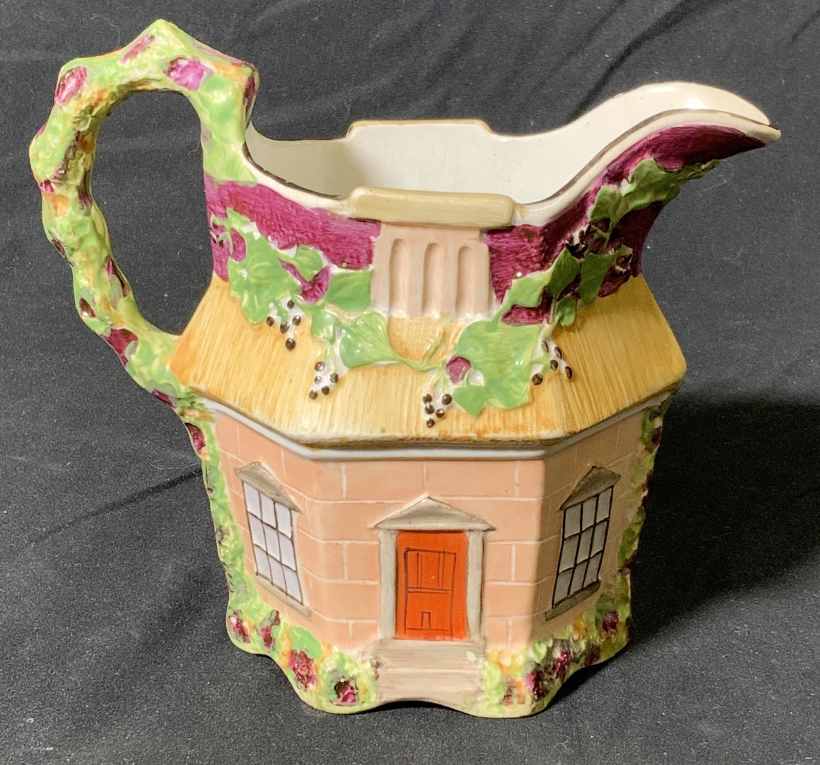 Antq Staffordshire Style English Townhouse Pitcher (1 of 6)