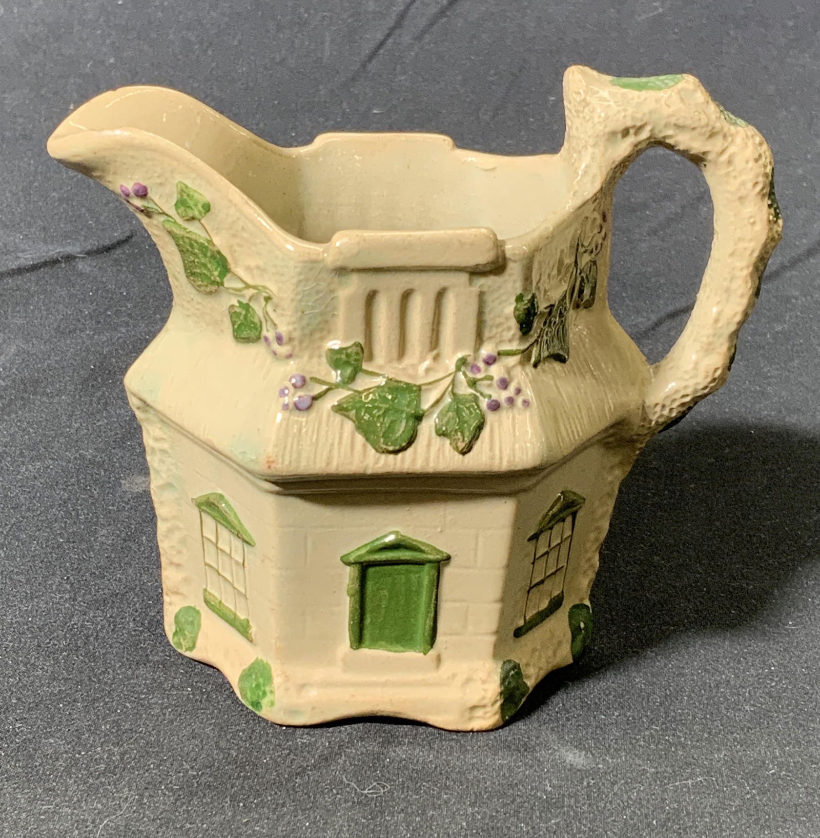 Antq Staffordshire Style English Cottage Pitcher (1 of 7)