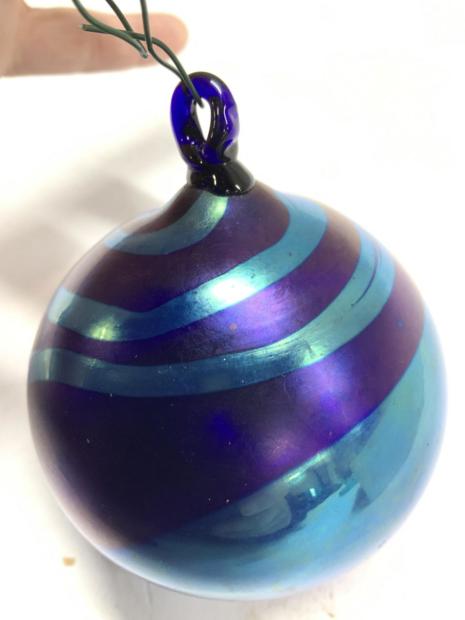 Iridescent Glass Ball Ornament (1 of 5)