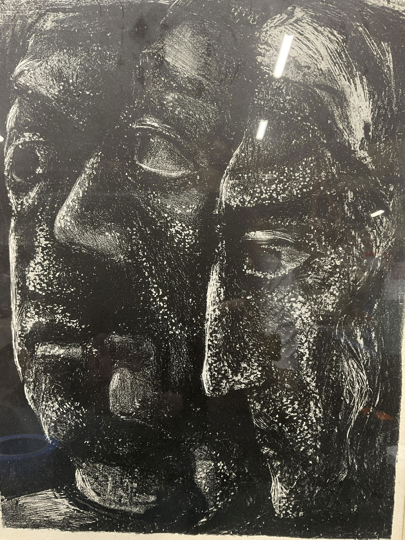 FRMD Black & White Etching, 3 Faces in Profile (1 of 7)