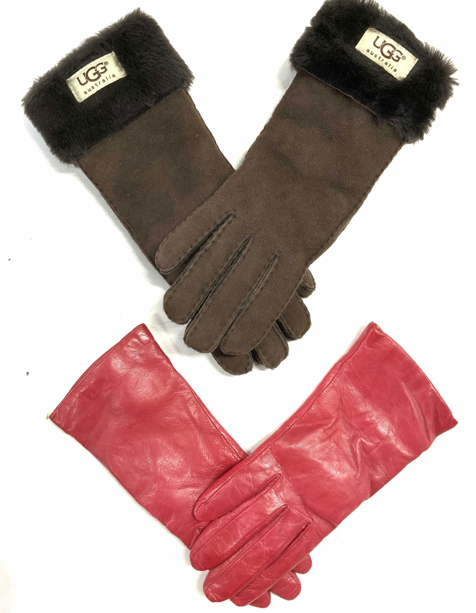 Lot 2 UGG & ARIS Suede & Leather Gloves (1 of 7)
