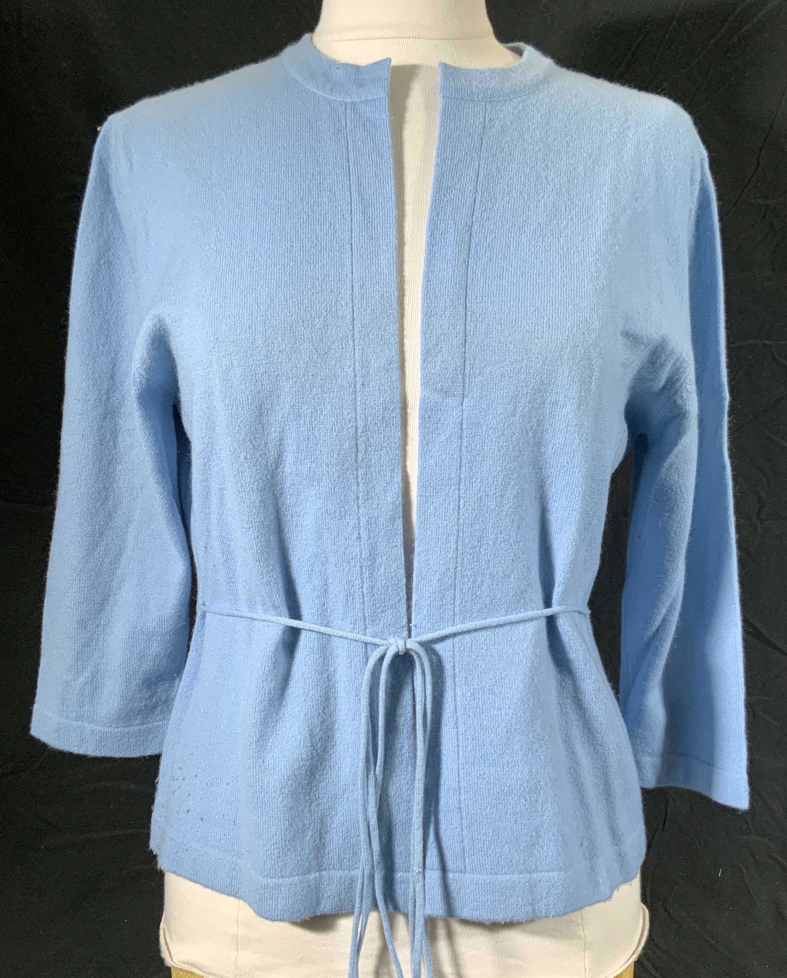 AUTUMN CASHMERE Blue Tie Waist Cardigan (1 of 6)