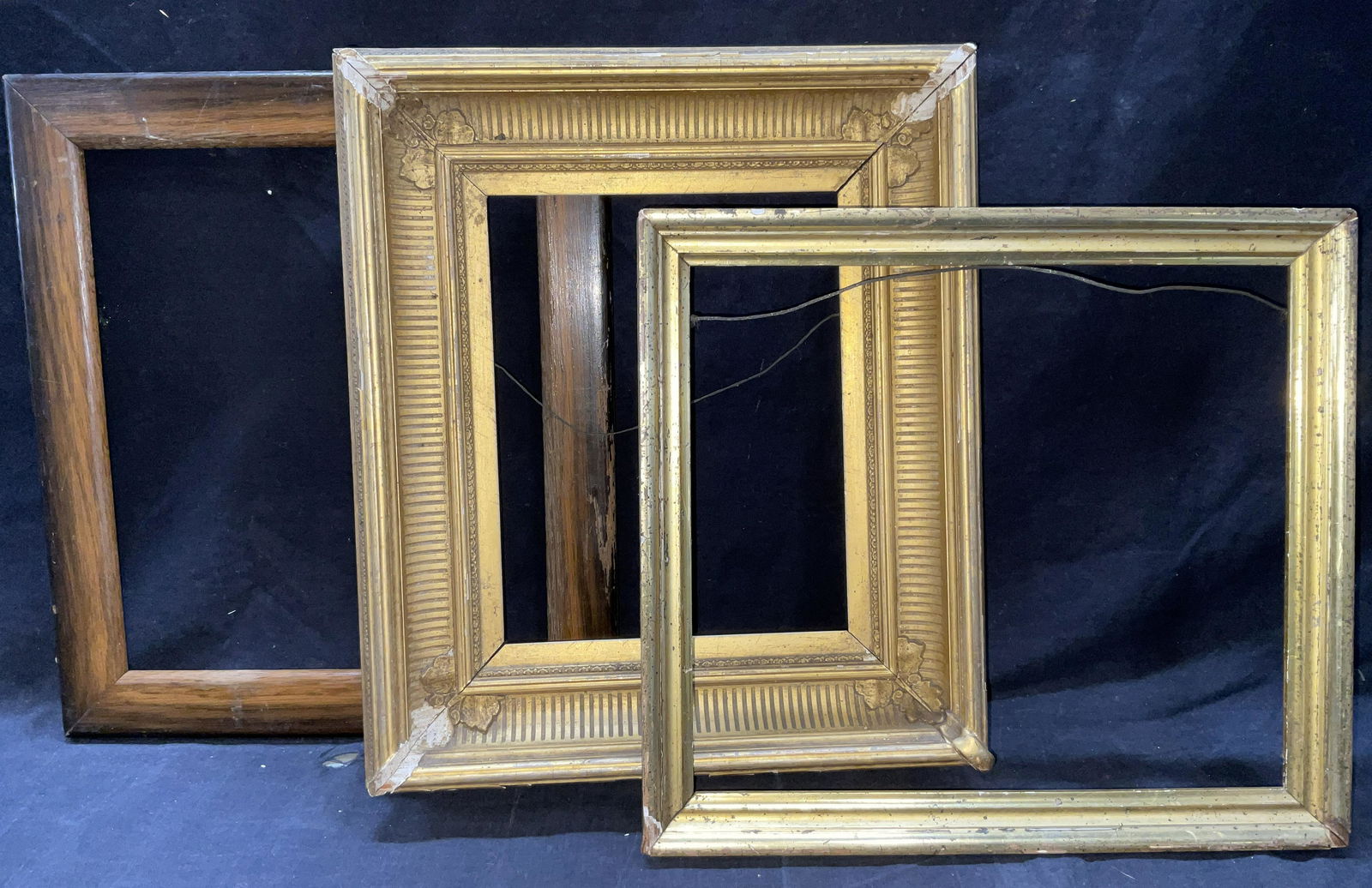 Lot 3 Vintage Gilded & Wood Frames (1 of 5)