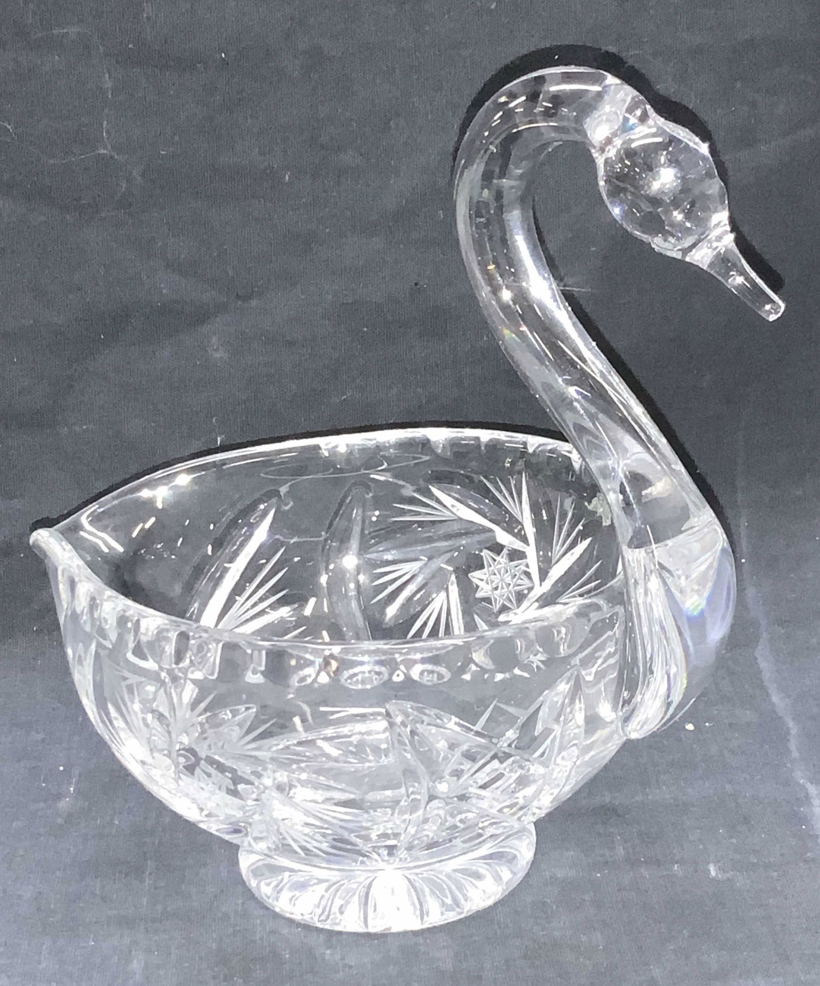 Cut Crystal Swam Figural Bowl/ Pourer (1 of 5)