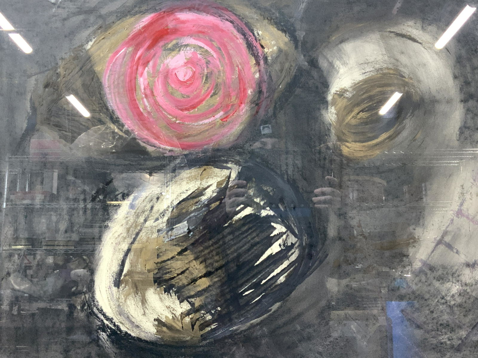 Framed Abstract Mixed Media On Paper (1 of 9)