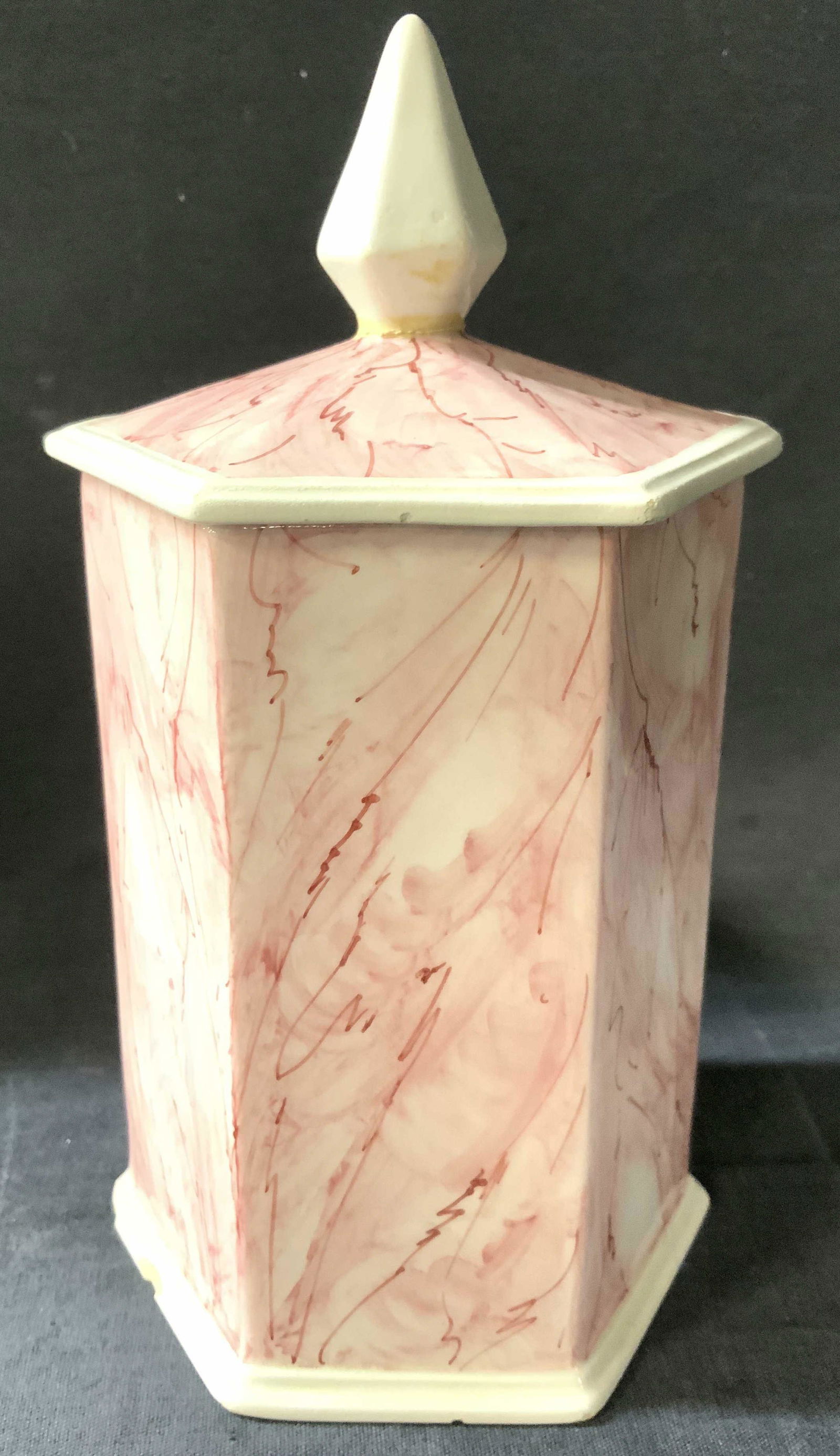 Hand Decorated Lidded Porcelain Vessel (1 of 7)