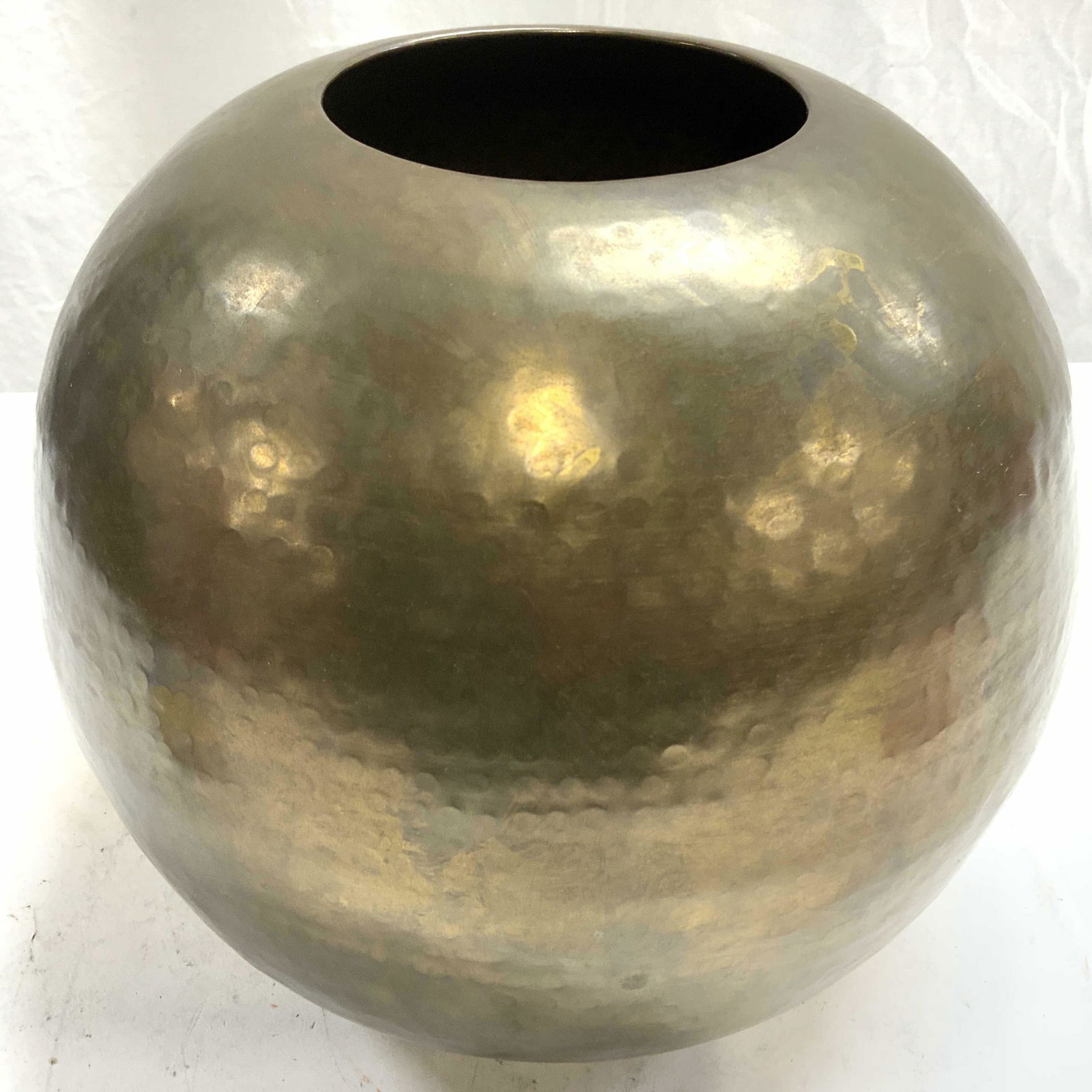 Hammered Brass Vase Vessel Decor (1 of 6)