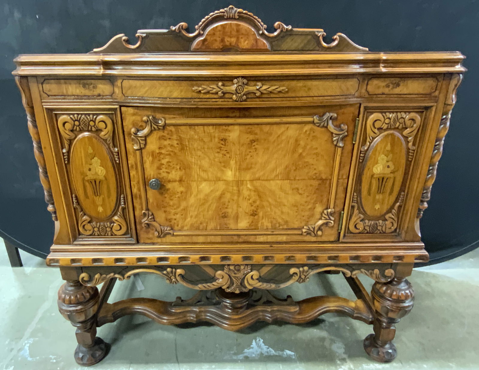 Vintage Jacobean Style Carved Wooden Sideboard (1 of 10)