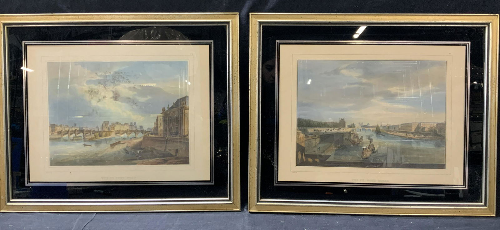 2 Colored Cityscape Lithographs (1 of 12)