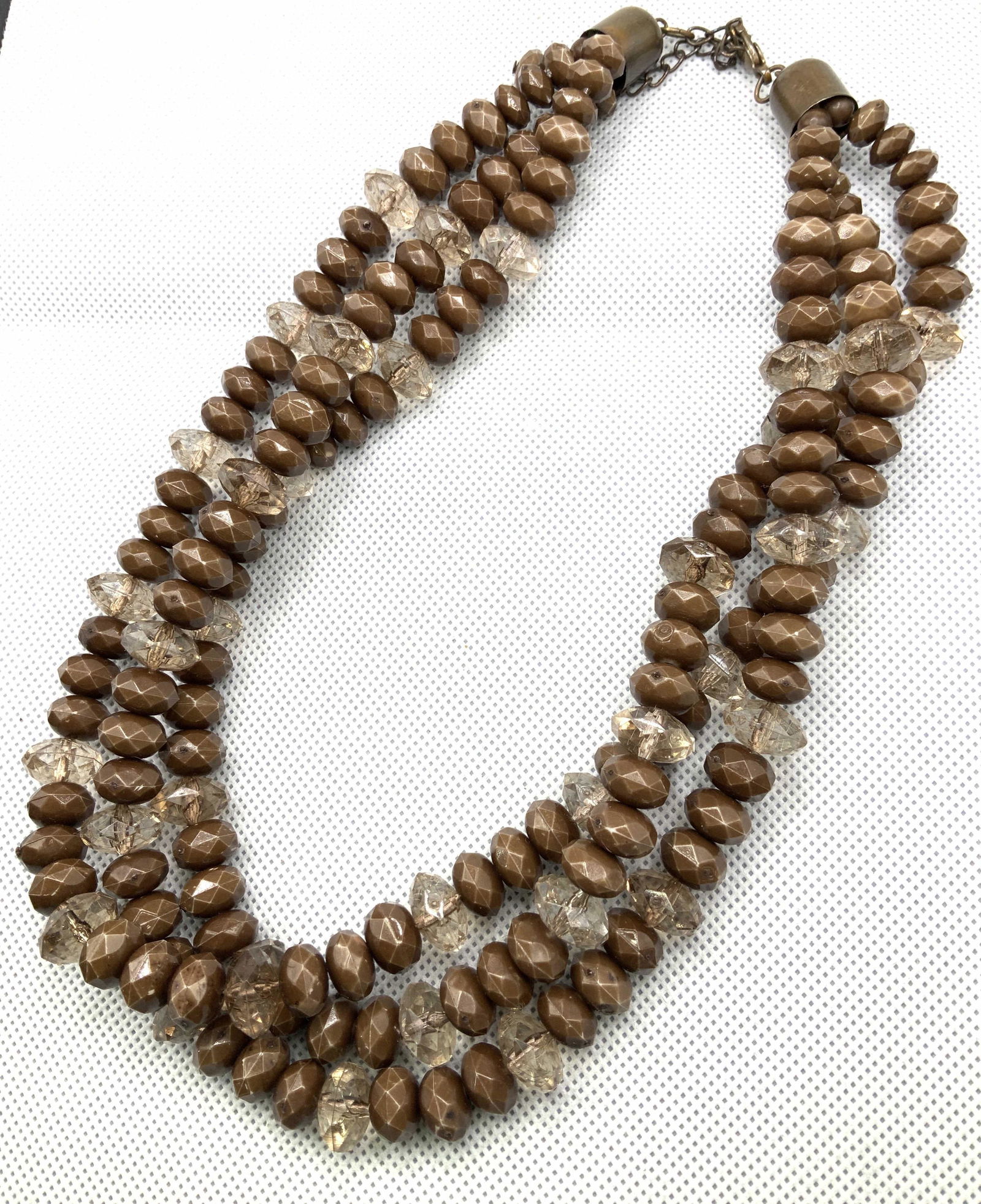 3 Strand Beaded Necklace, Costume Jewelry (1 of 5)