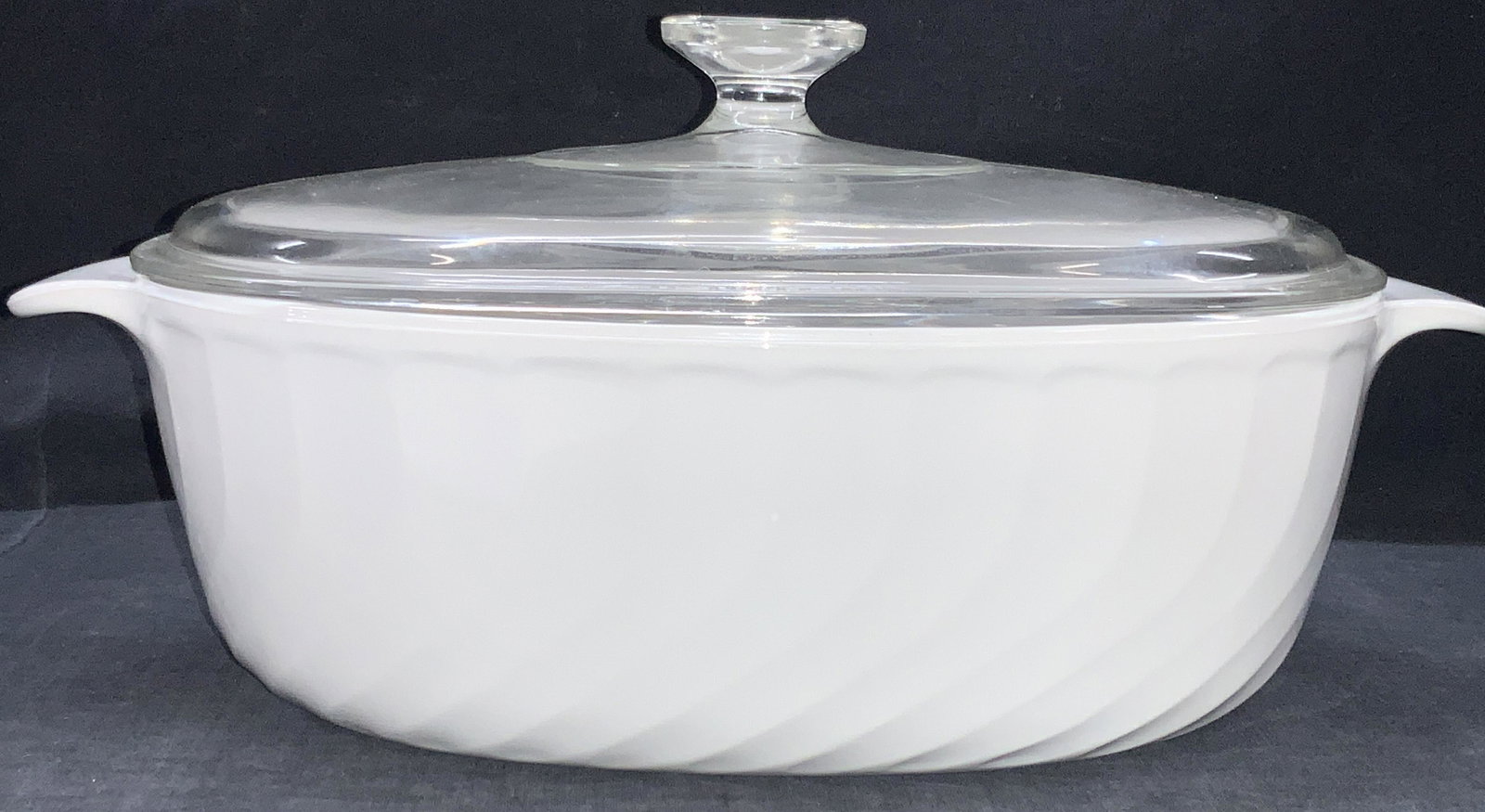 ARCOFLAM Ceramic Dish & Glass Pyrex Lid, France (1 of 9)