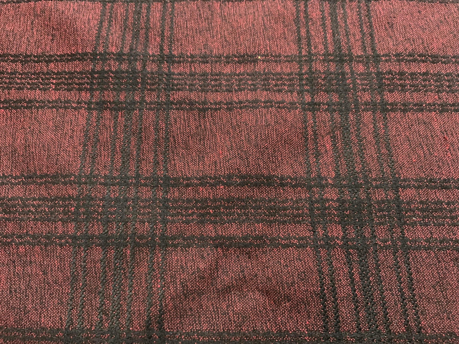 Wool Shawl W Fringes Burgundy & Black (1 of 7)