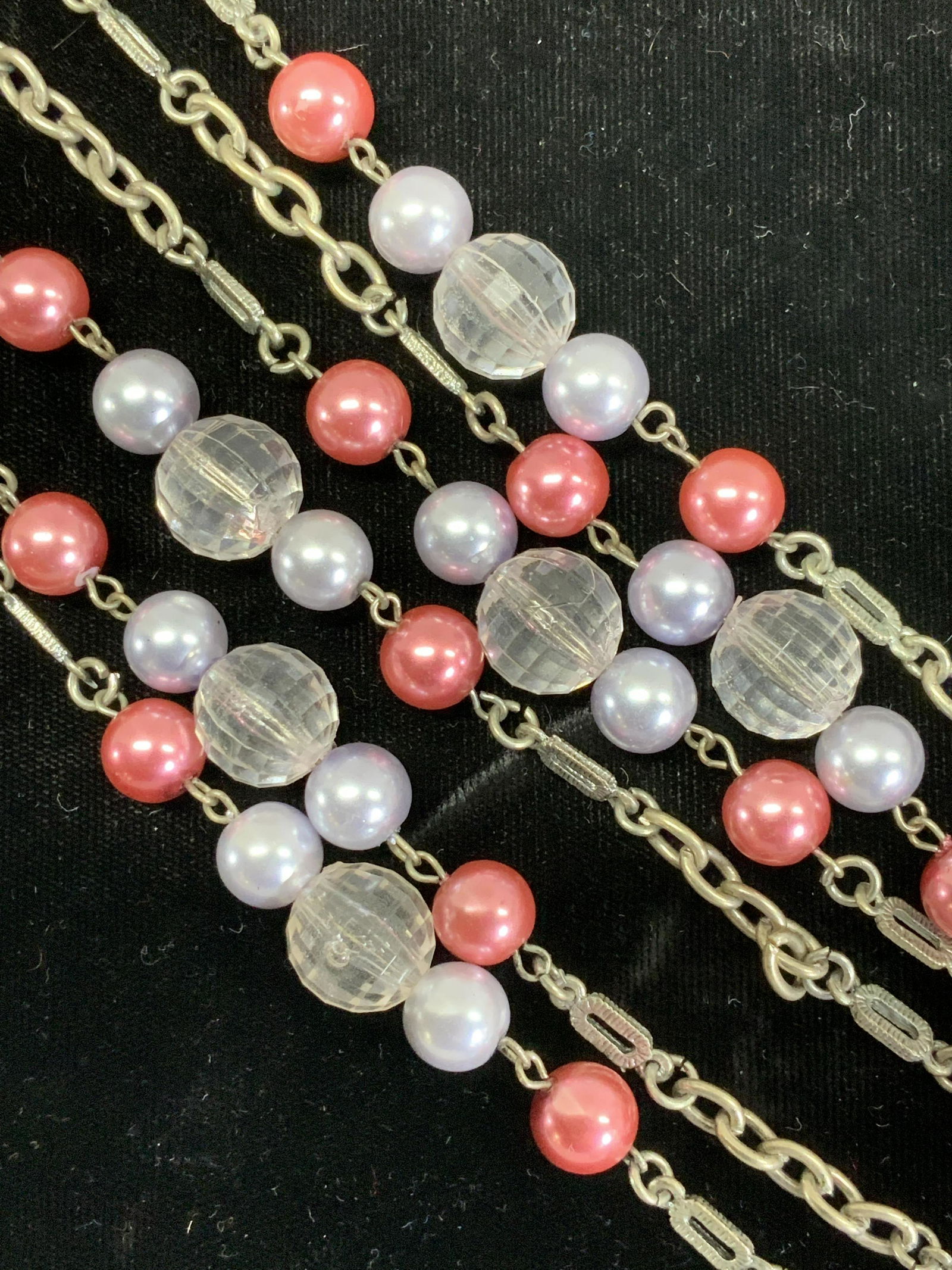 Heavy Colored Pearlescent Bead Necklace (1 of 5)