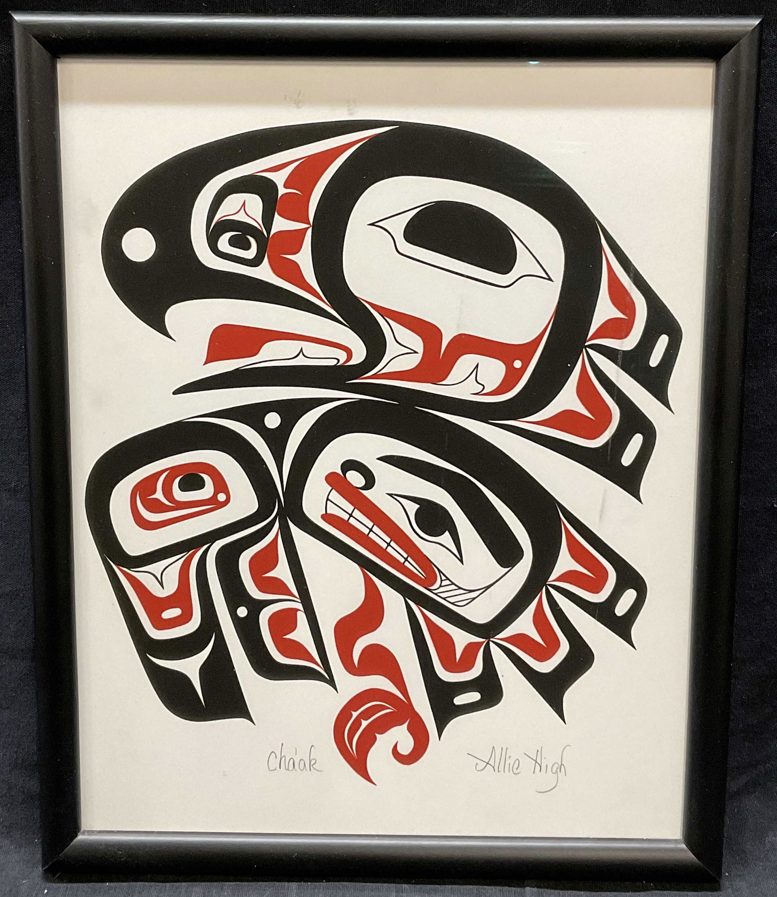 Signed Framed Litho, Allie High, Chaak (1 of 5)