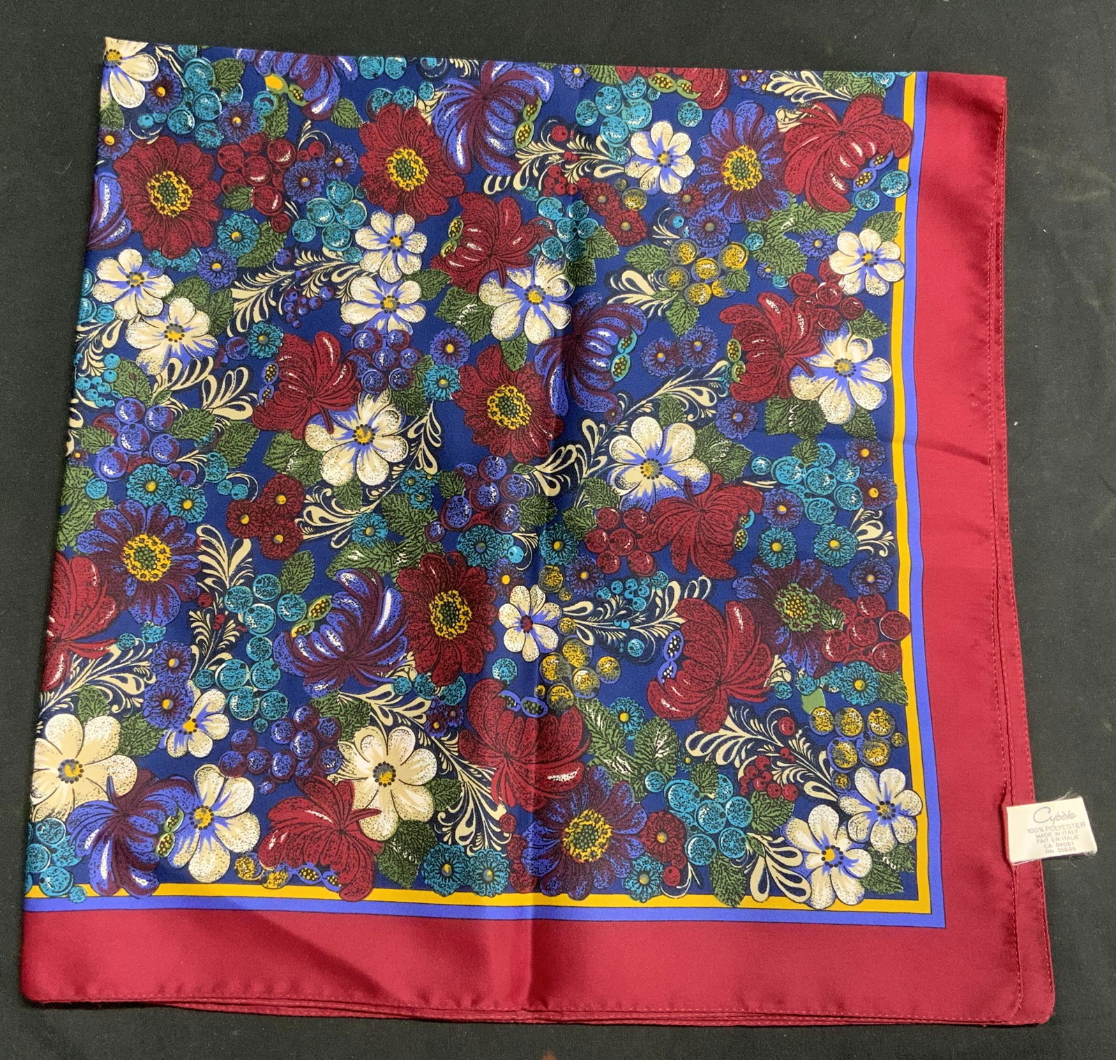 CYBELE Floral Burgundy Multi Color Scarf (1 of 6)