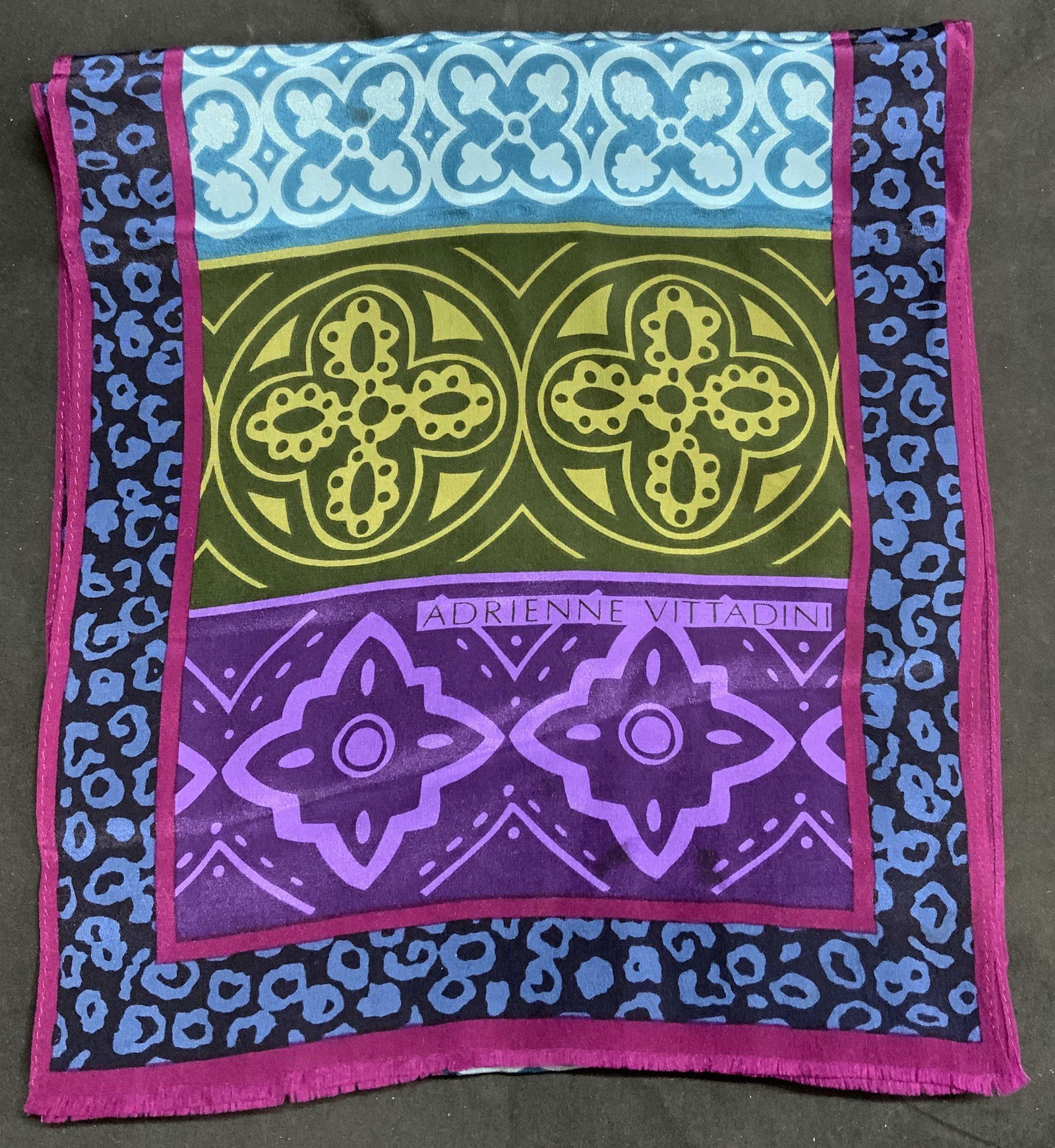 ADRIENNE VITTADINI Purple Multi Pattern Scarf (1 of 6)