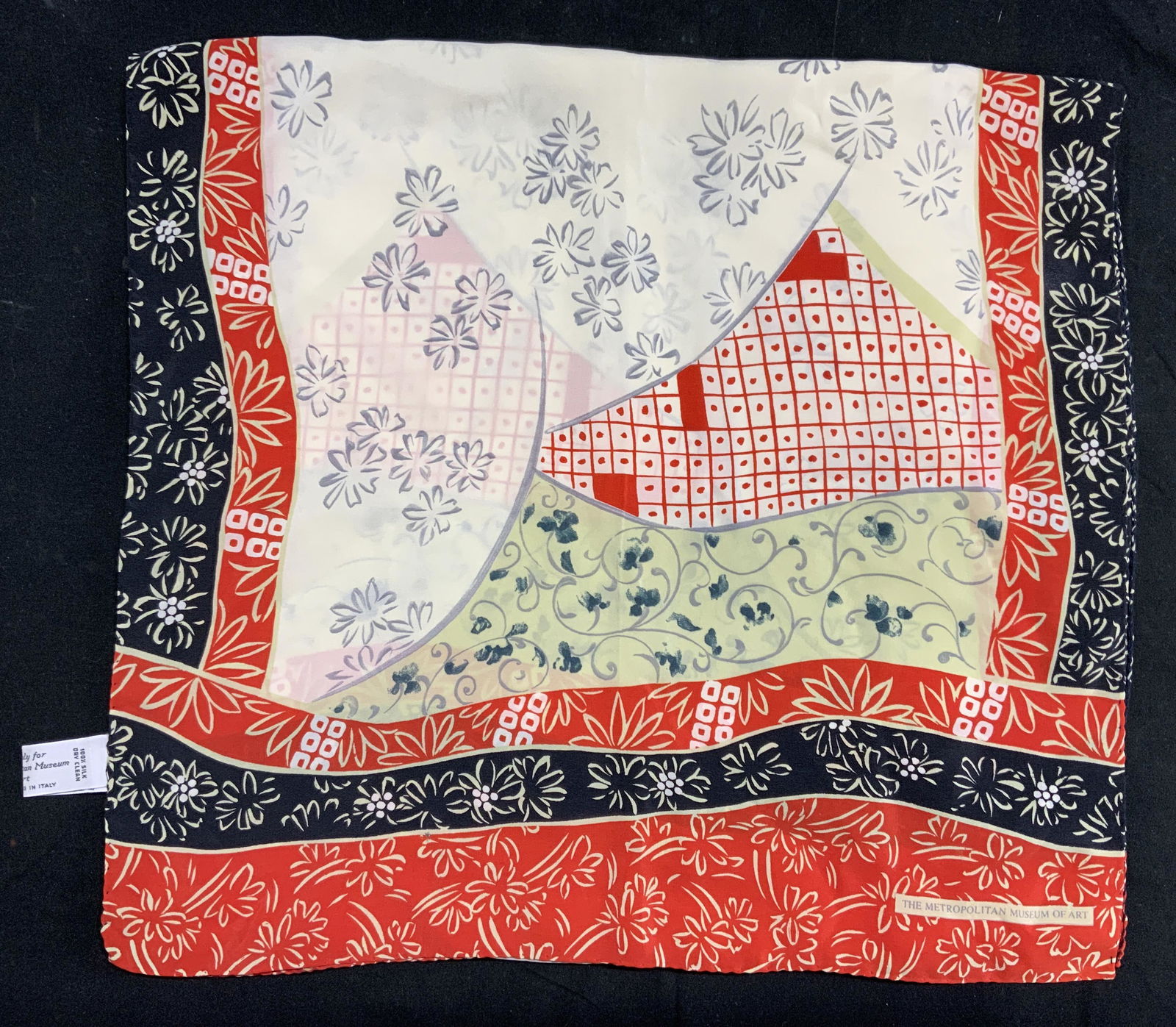 METROPOLITAN MUSEUM OF ART Printed Silk Scarf (1 of 7)