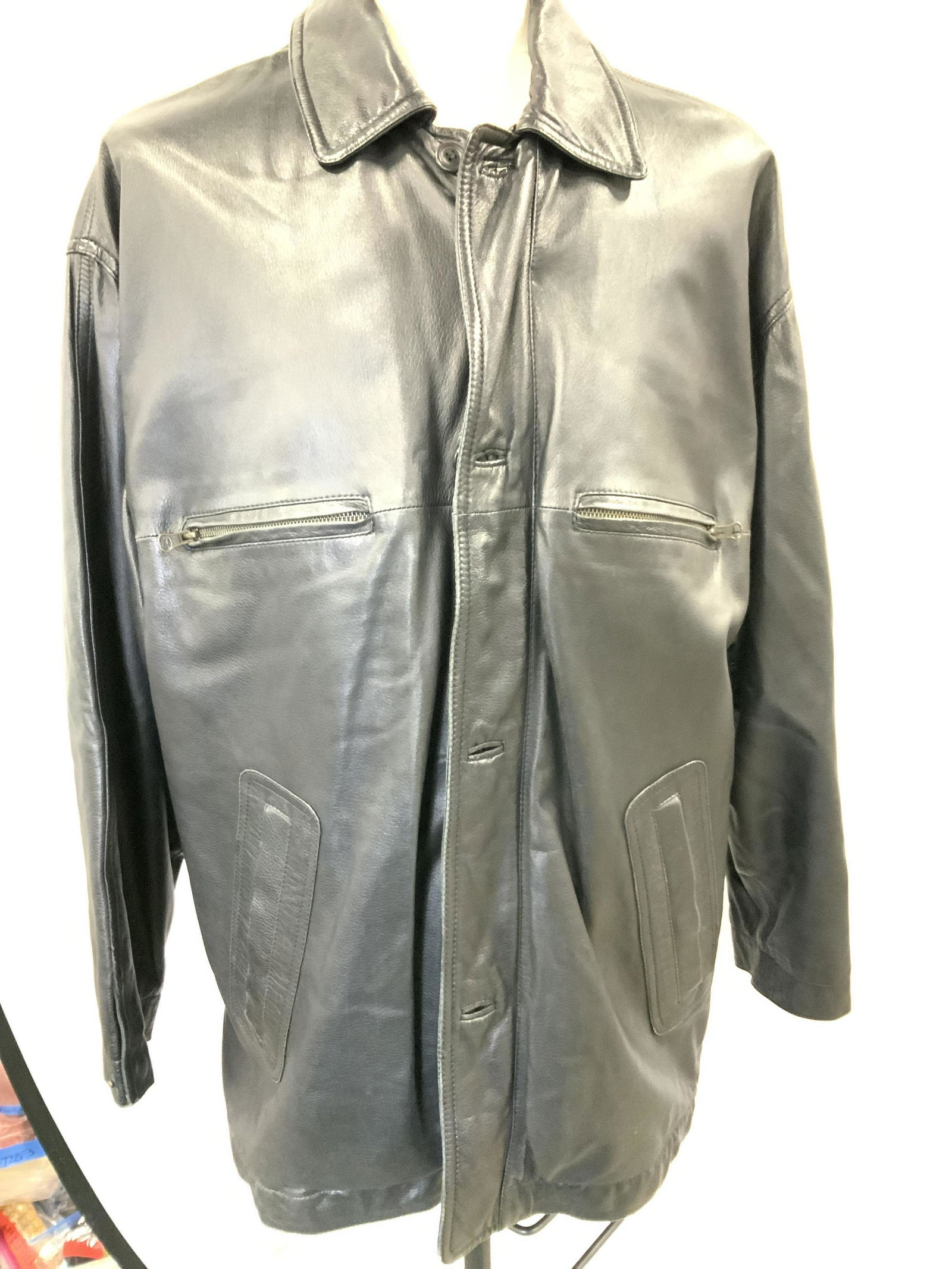 BALLY BLACK LEATHER JACKET, ITALY (1 of 10)