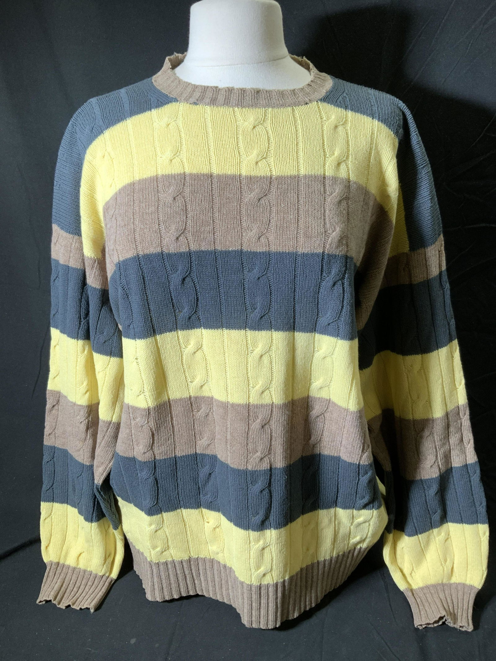 Unlabeled Designer Striped Wool Sweater (1 of 6)