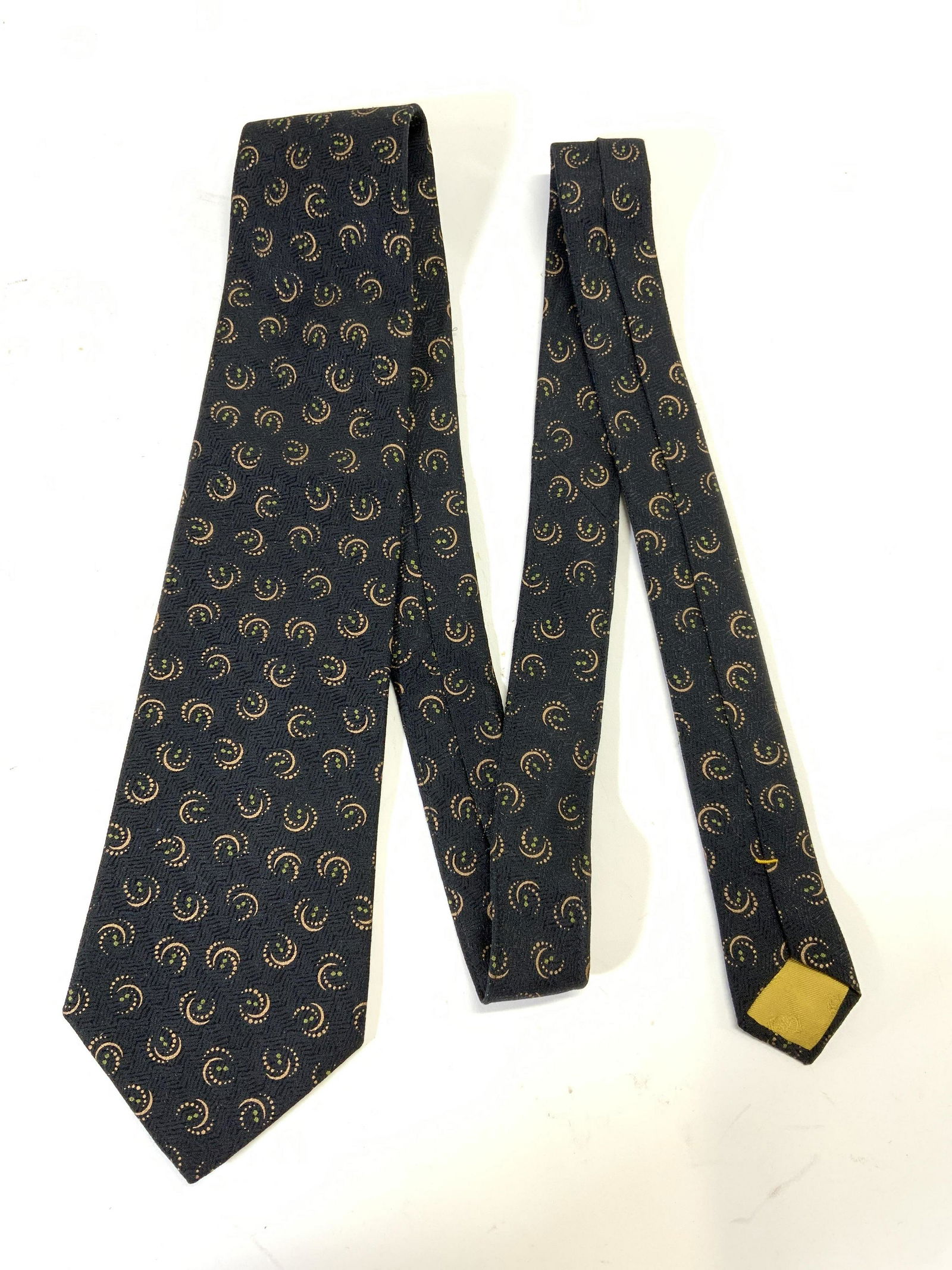 SULKA Black Patterned Silk Tie France (1 of 5)