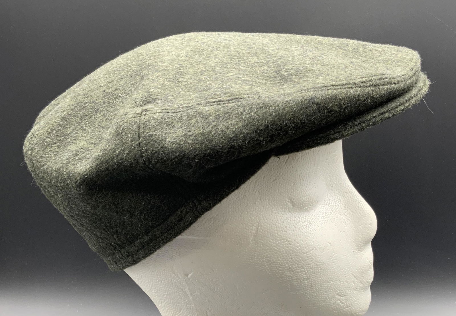 Vintage Wool & Cashmere Green Cap (1 of 10)